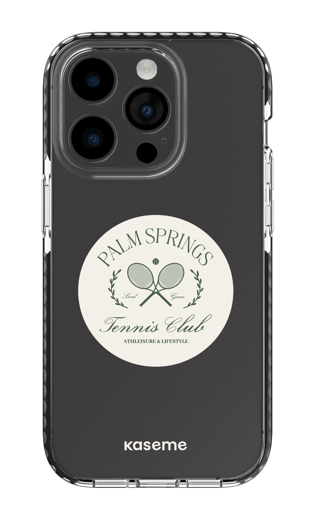 iPhone 14 Pro Clear Case - Black Serve it up Clear Case -