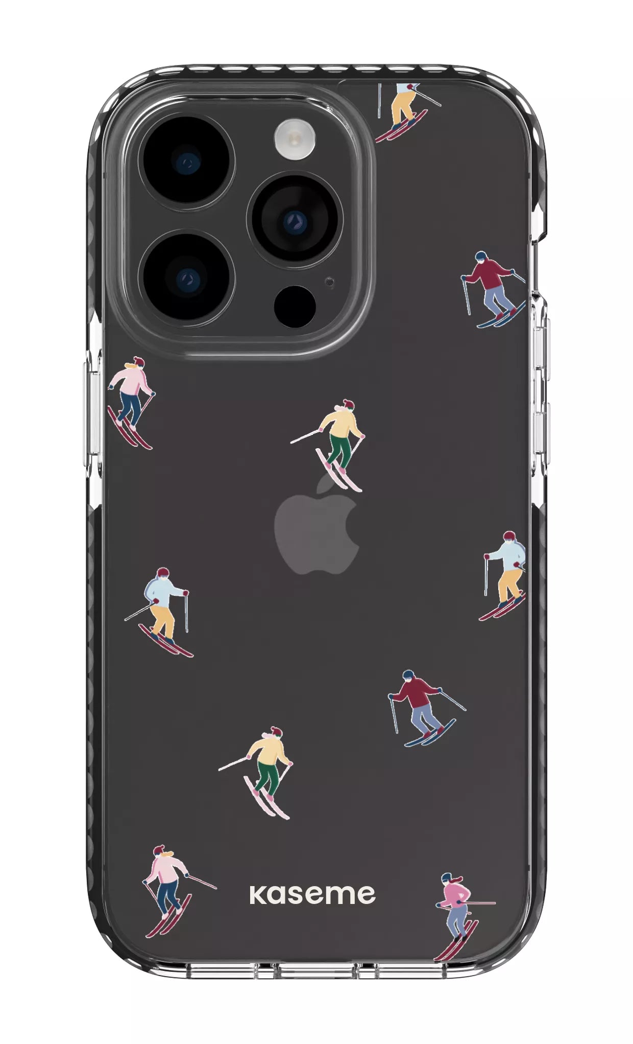 iPhone 14 Pro Clear Case - Black Slope Clear Case -