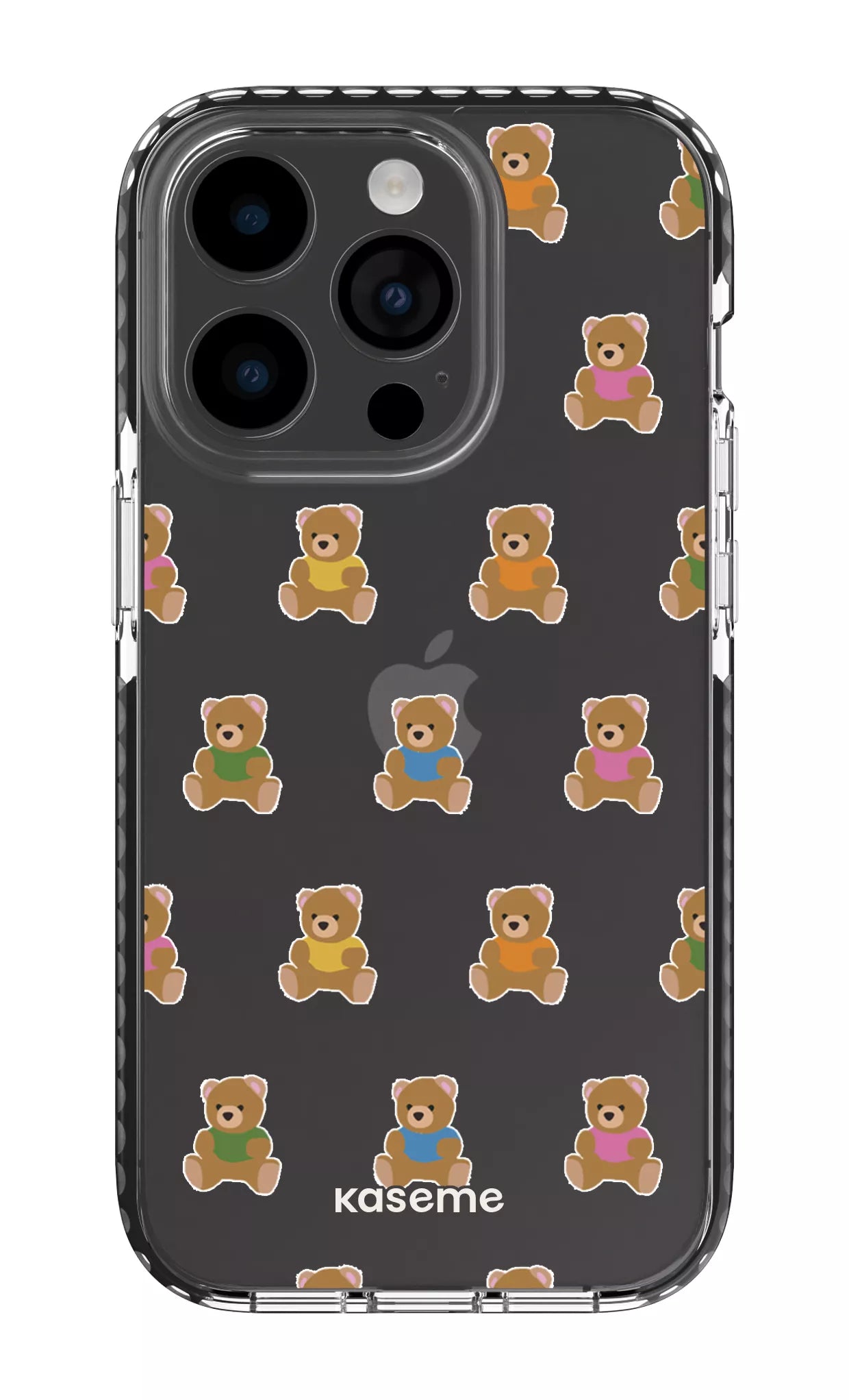 iPhone 14 Pro Clear Case - Black Teddy Clear Case -