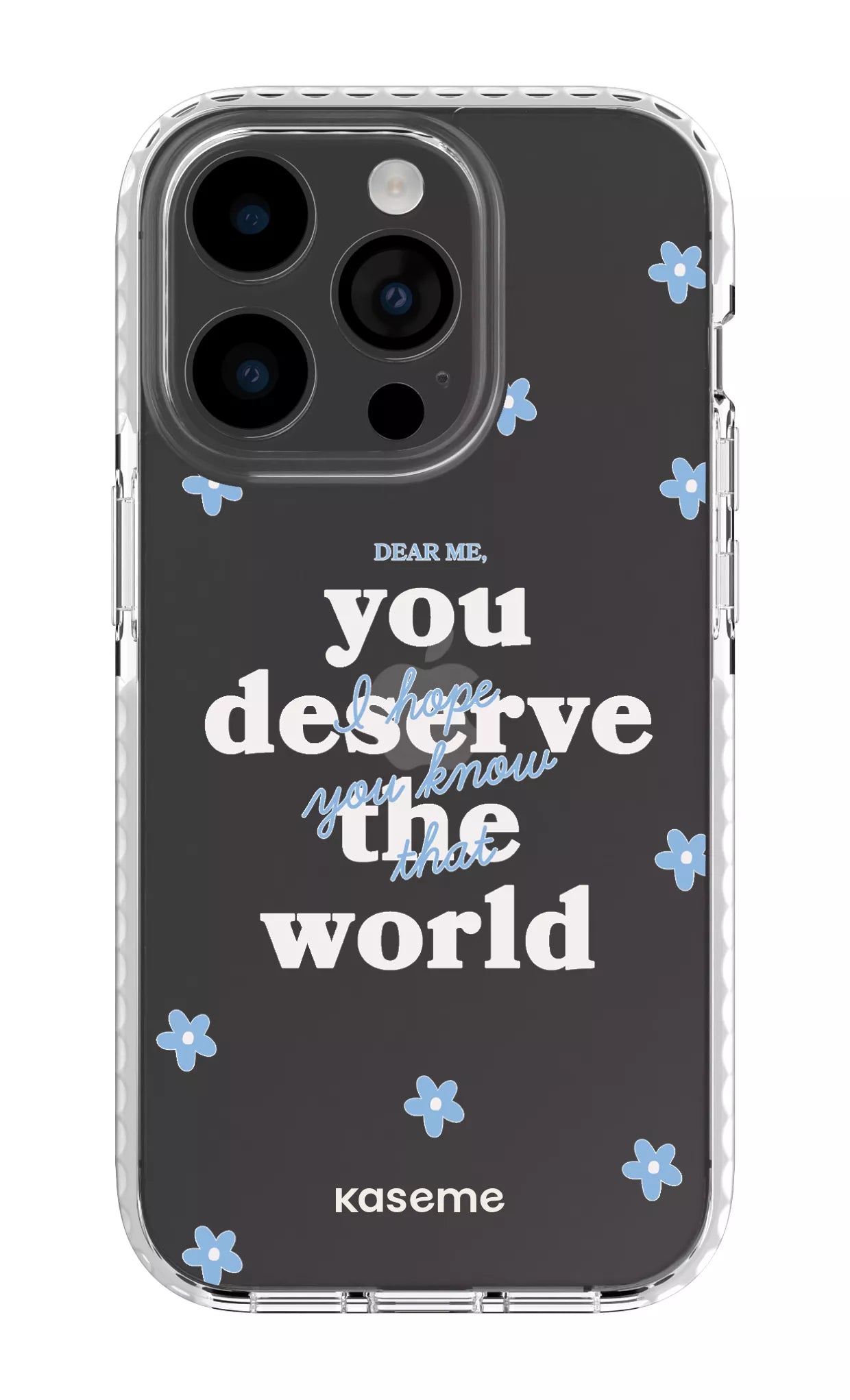 iPhone 14 Pro Clear Case white Dear Me Clear Case -