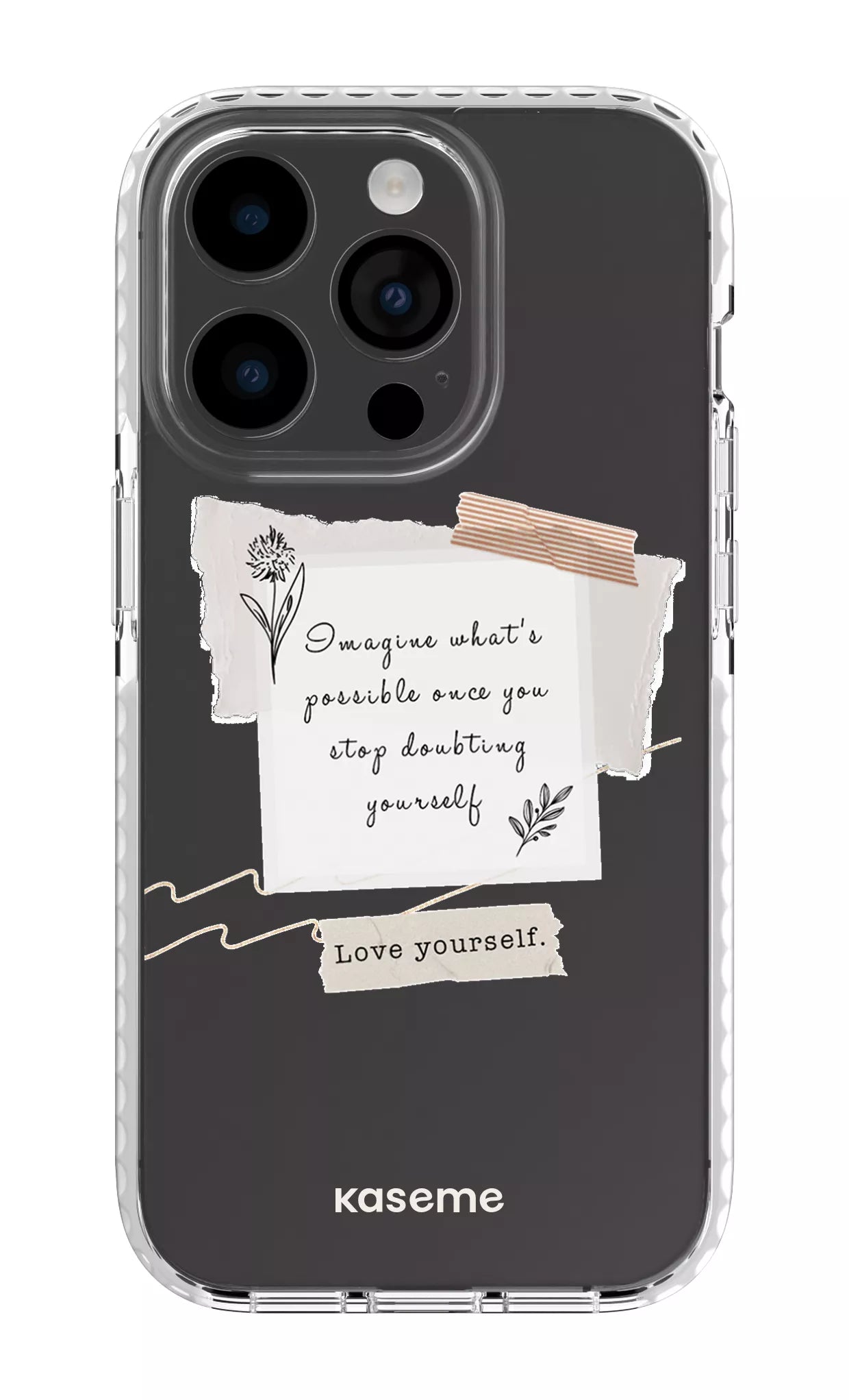 iPhone 14 Pro Clear Case white Faith Clear Case -