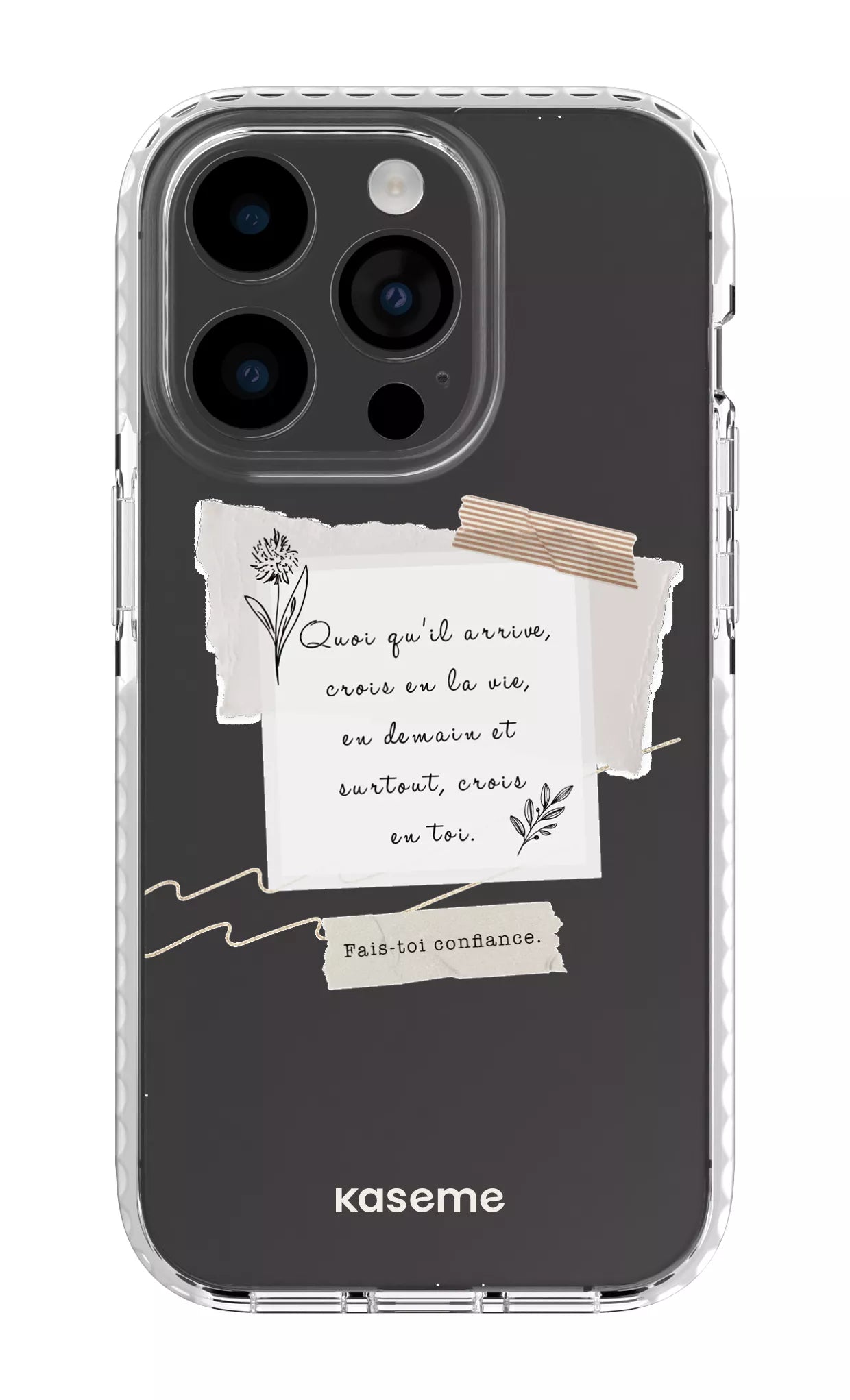 iPhone 14 Pro Clear Case white Foi Clear Case -