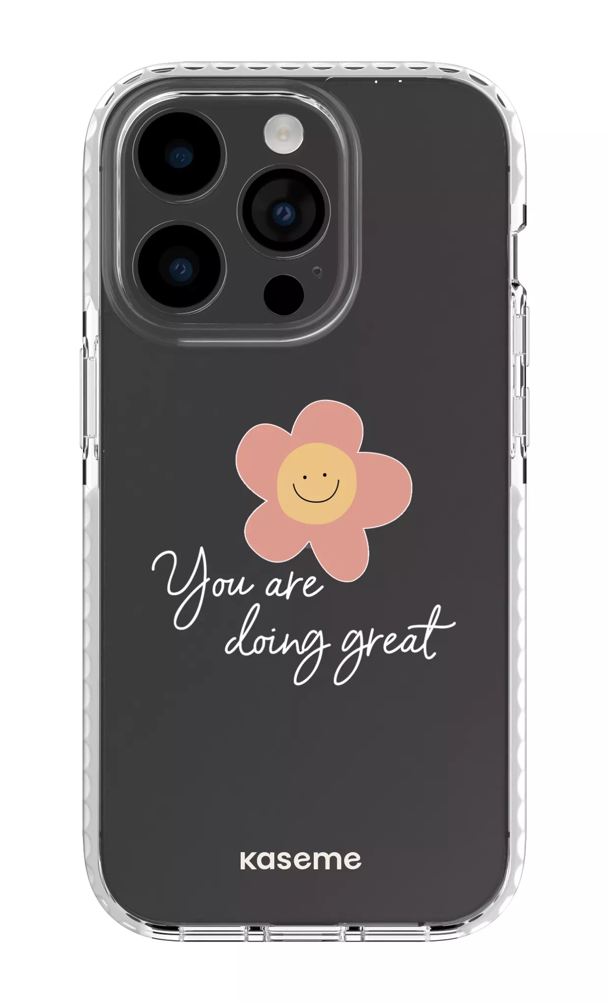 iPhone 14 Pro Clear Case white Keep going Clear Case -