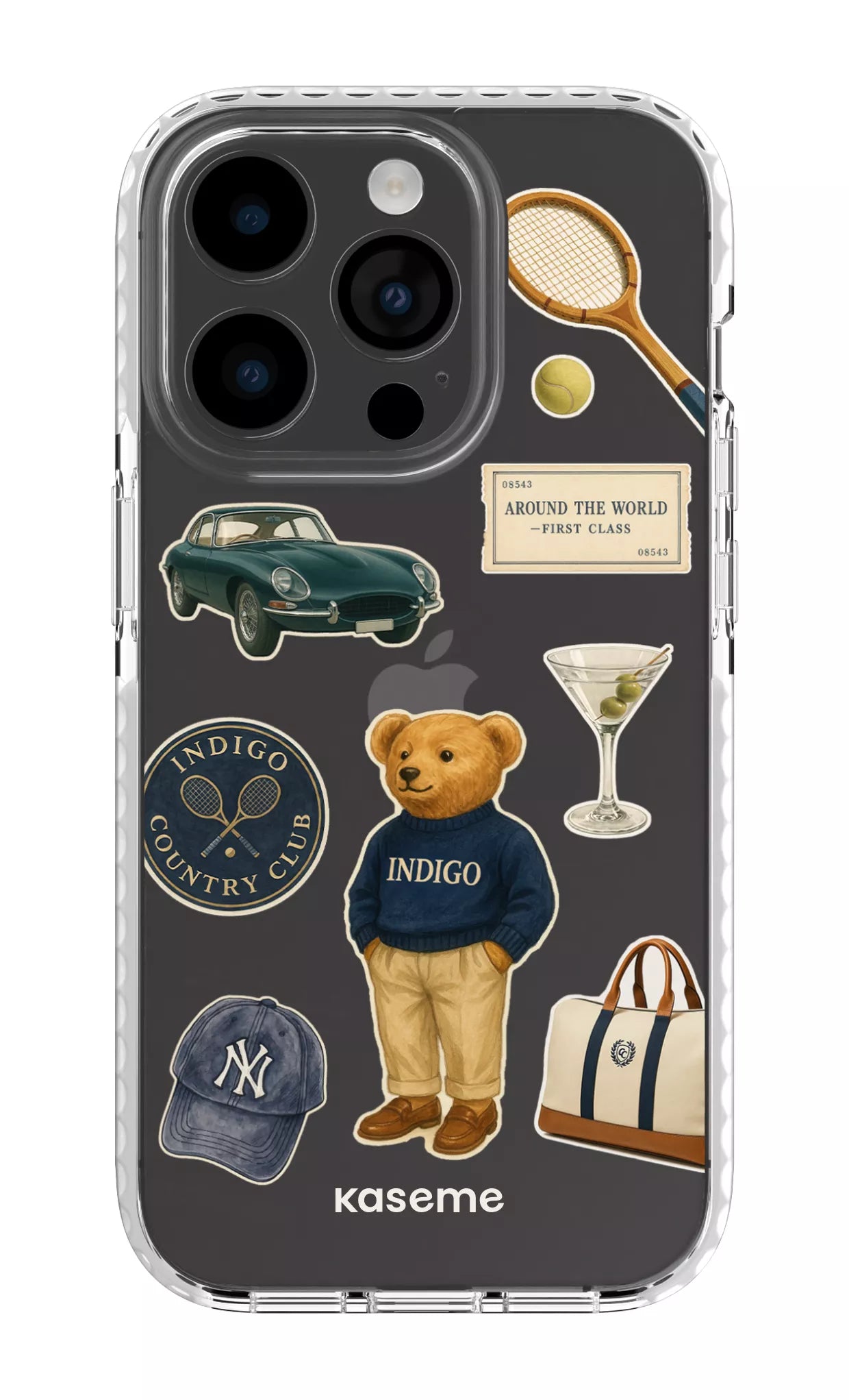 iPhone 14 Pro Clear Case white Kingsley Clear Case -