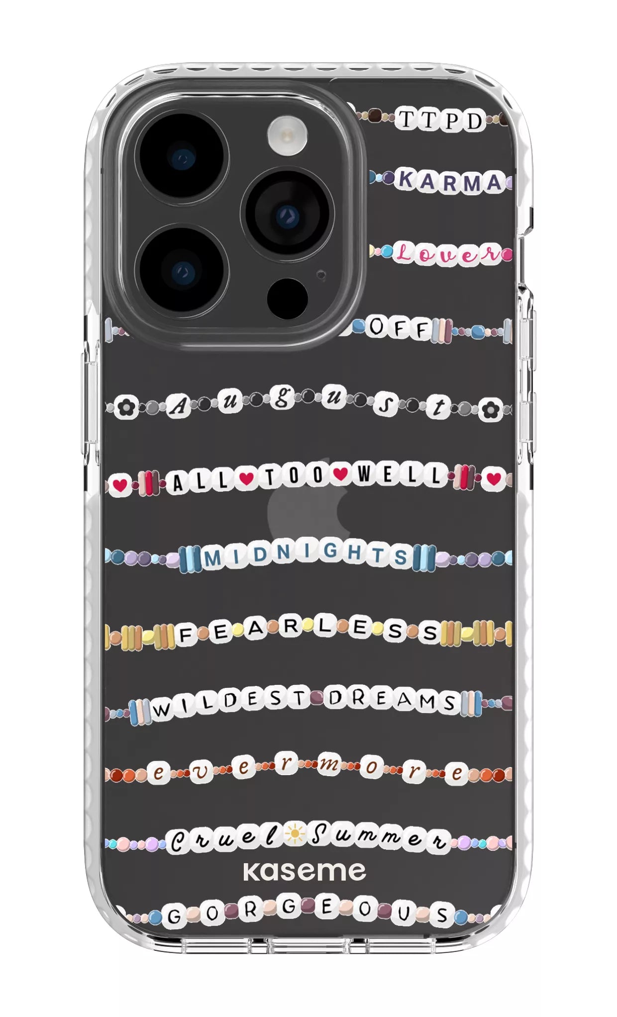 iPhone 14 Pro Clear Case white Love Story Clear Case -