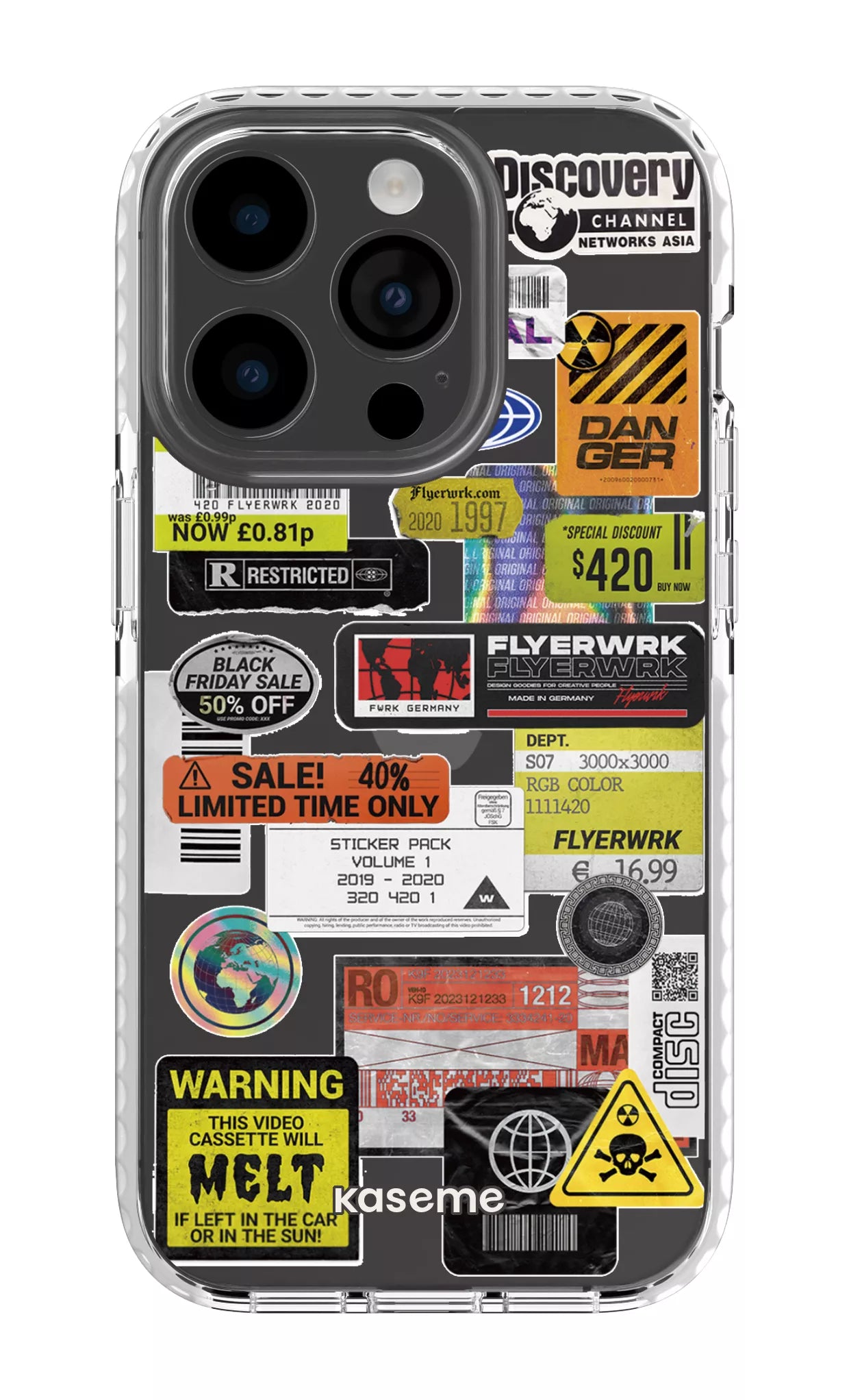 iPhone 14 Pro Clear Case white Melt Clear Case -