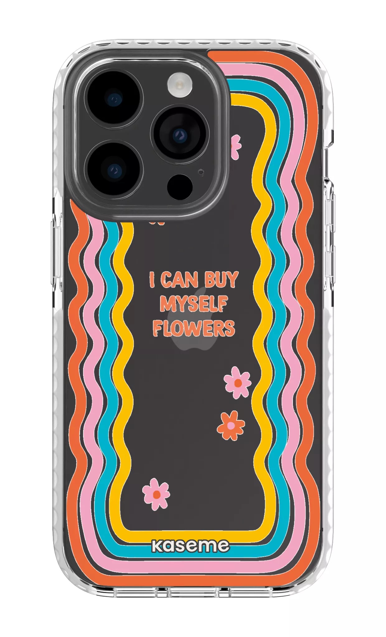 iPhone 14 Pro Clear Case white She Can Clear Case -