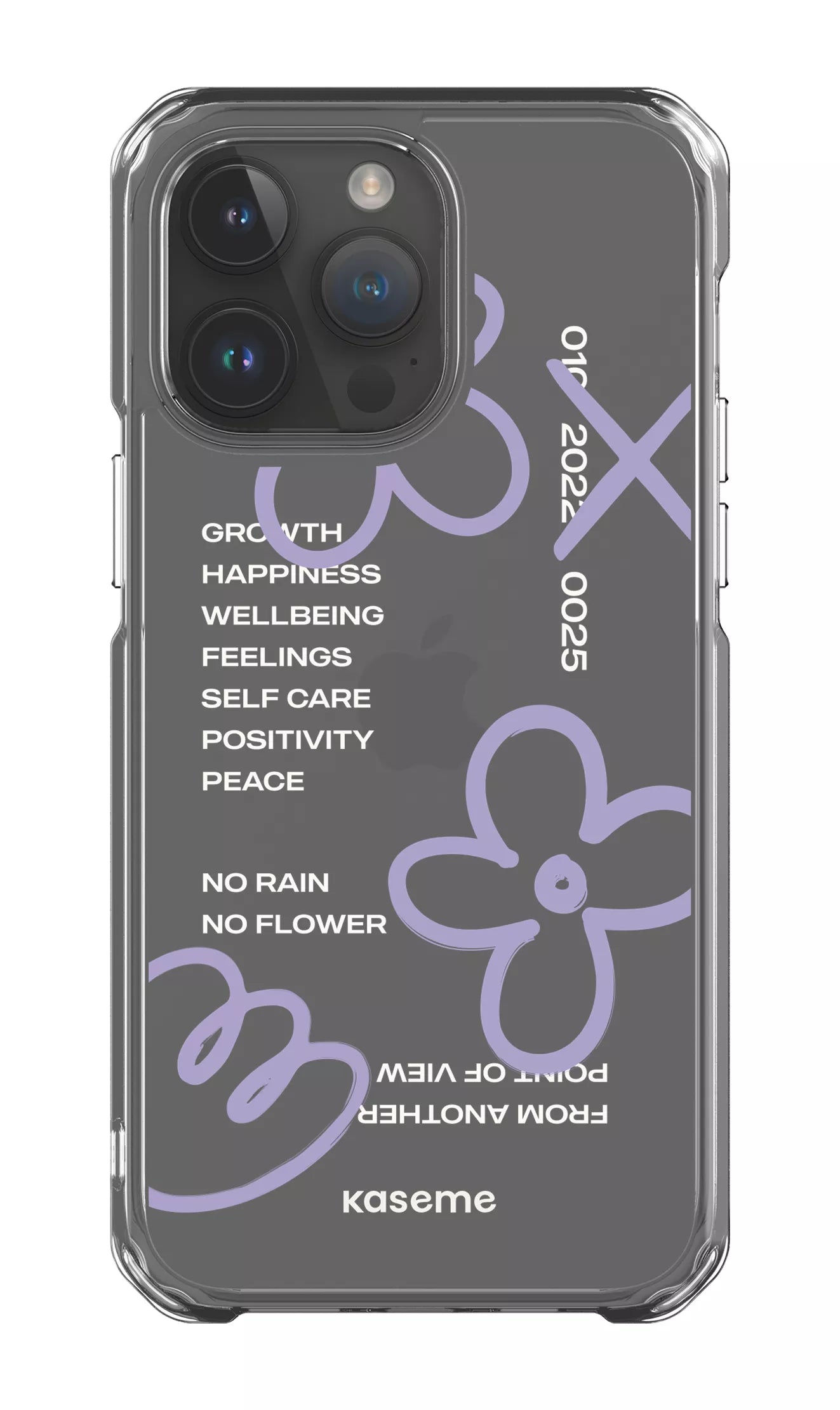 iPhone 14 Pro Max Clear Case Feelings purple Clear Case -