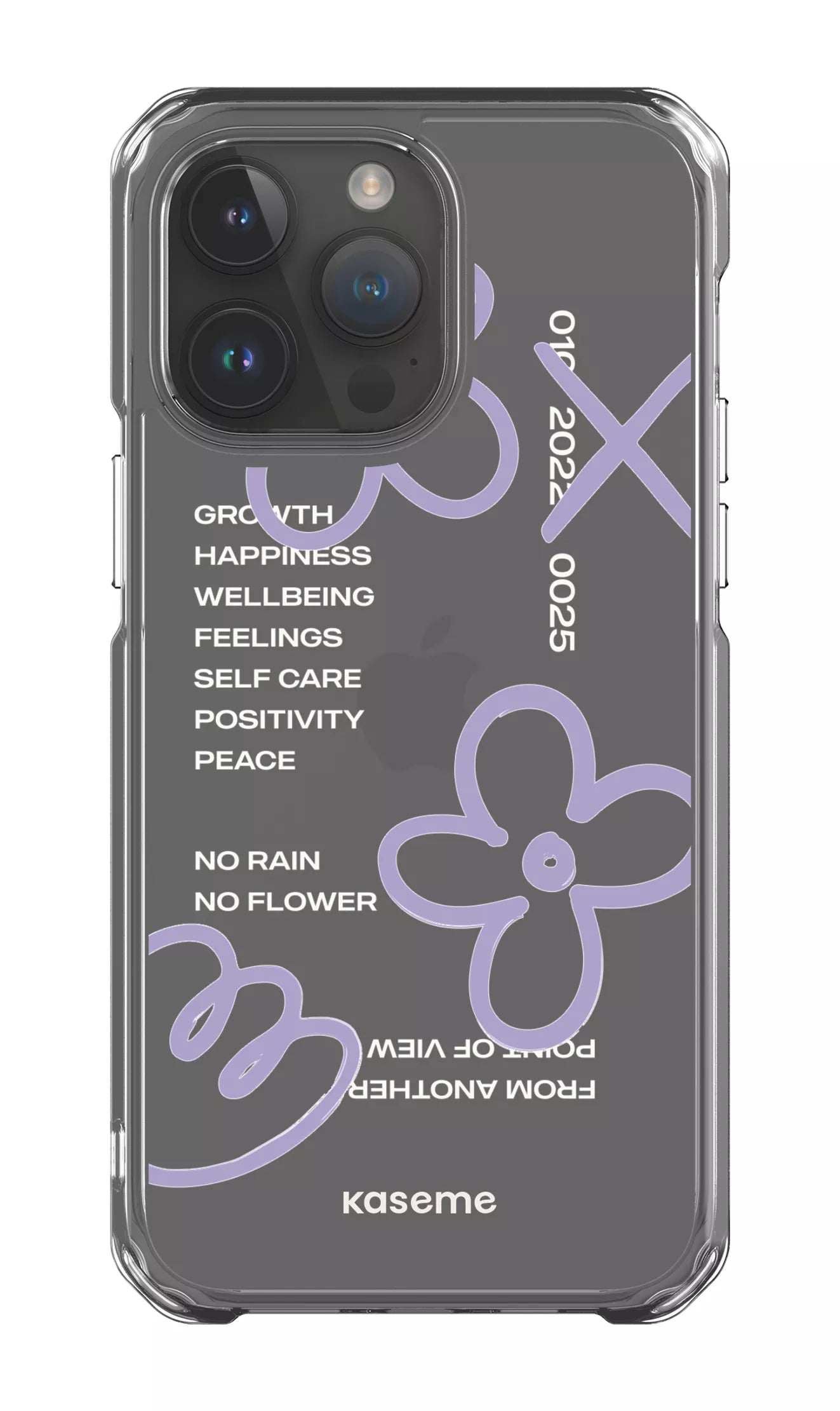 iPhone 14 Pro Max Clear Case Feelings purple Clear Case -