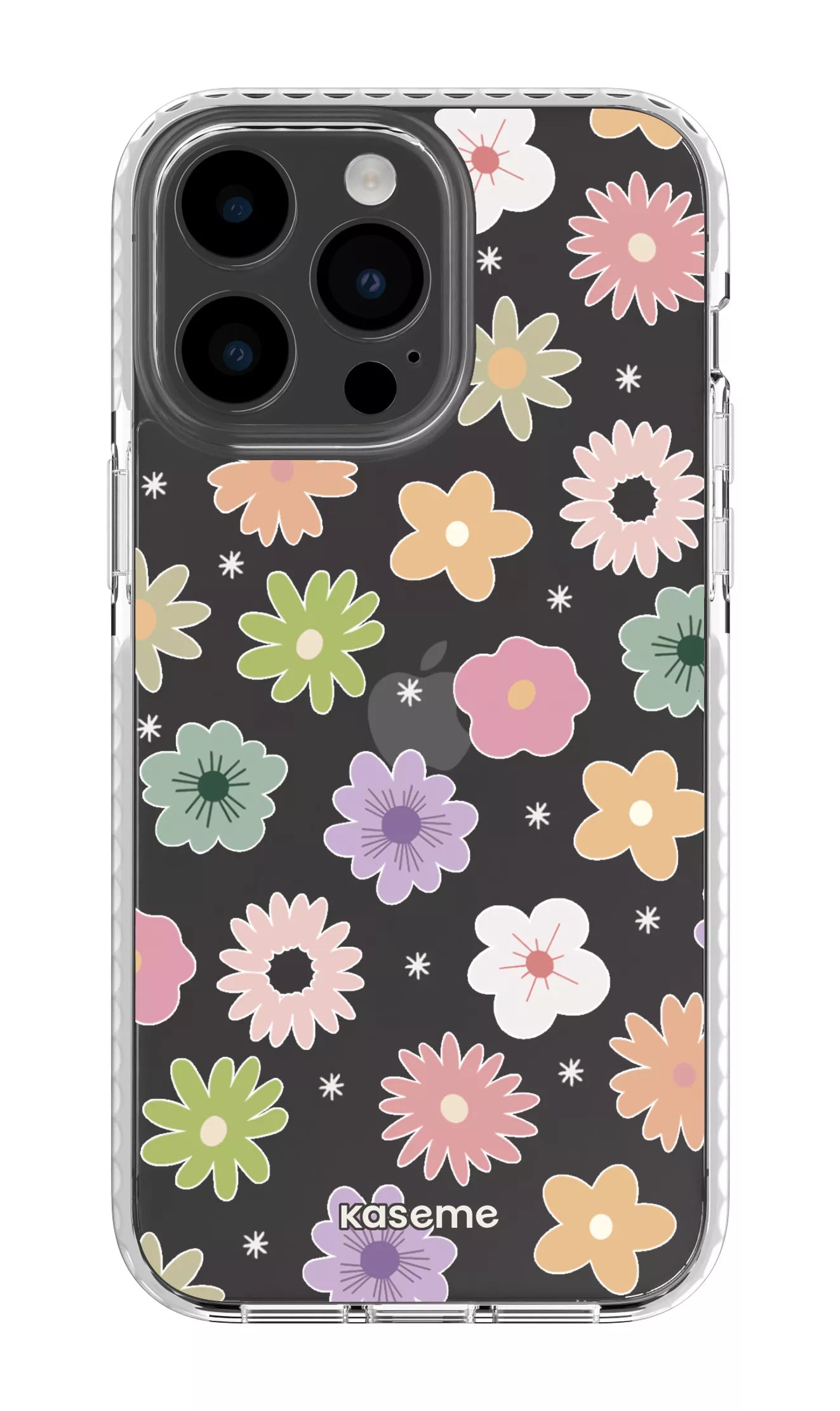 iPhone 14 Pro Max Clear Case White Adore small Clear Case -