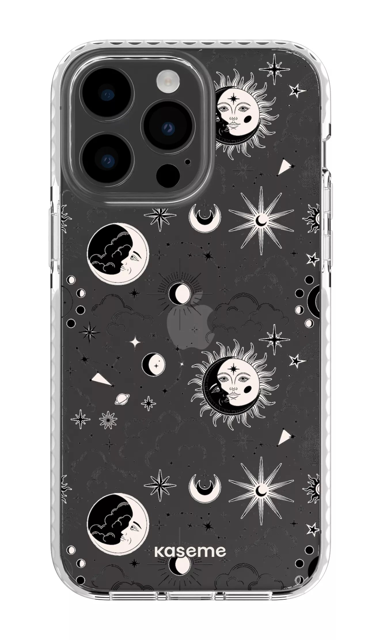 iPhone 14 Pro Max Clear Case White Milky Way Black Clear Case -