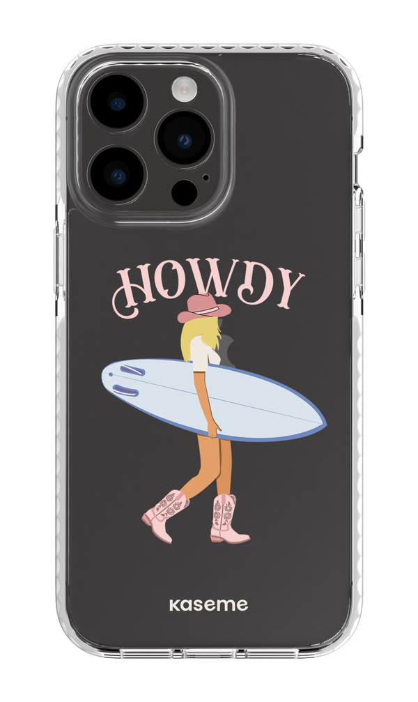 iPhone 14 Pro Max Clear Case White Westsea Pink Clear Case -