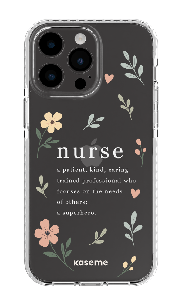 iPhone 14 Pro Max Clear Case White With Heart Clear Case -