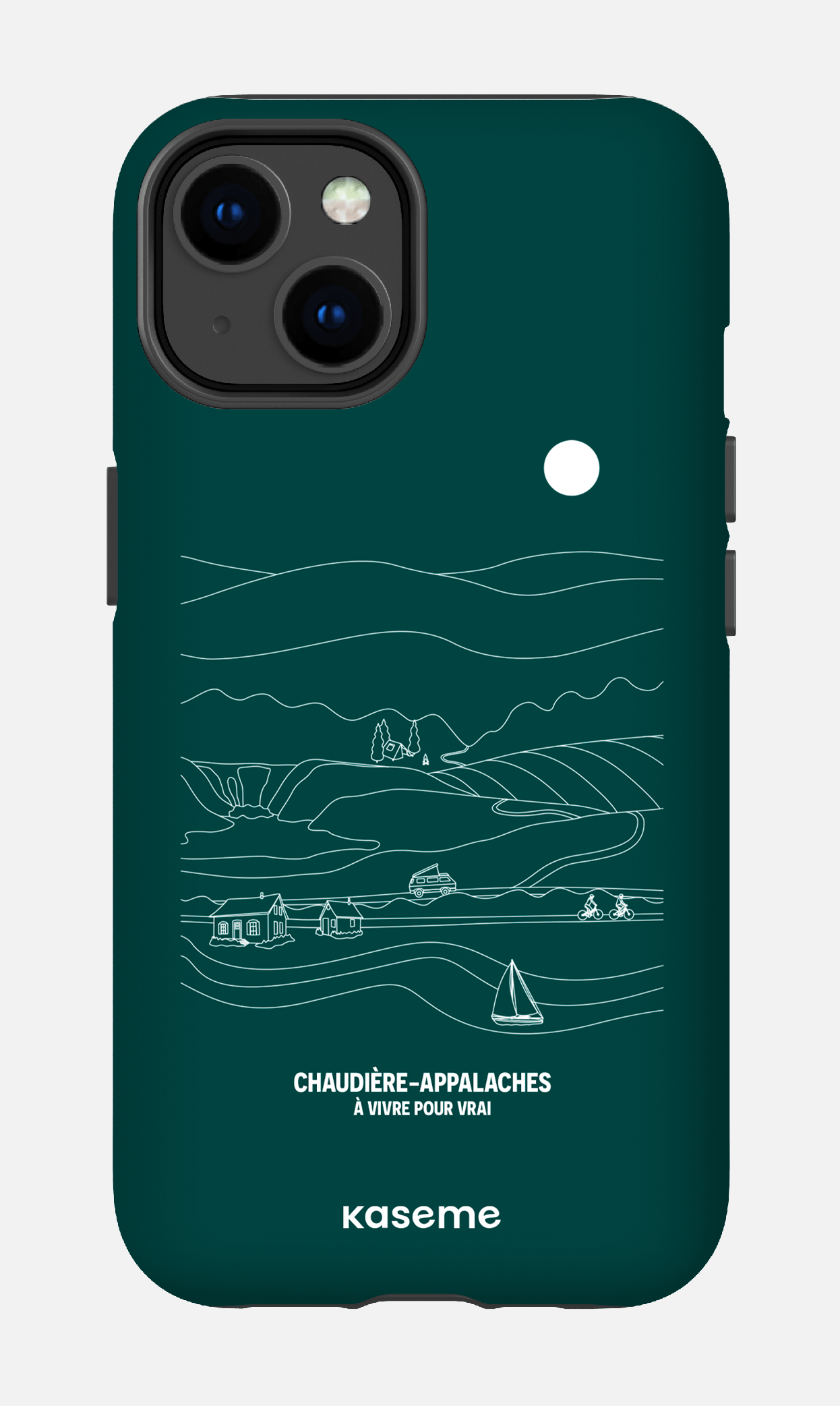 iPhone 14 Tough Matte Paysage Line Art par TCA -