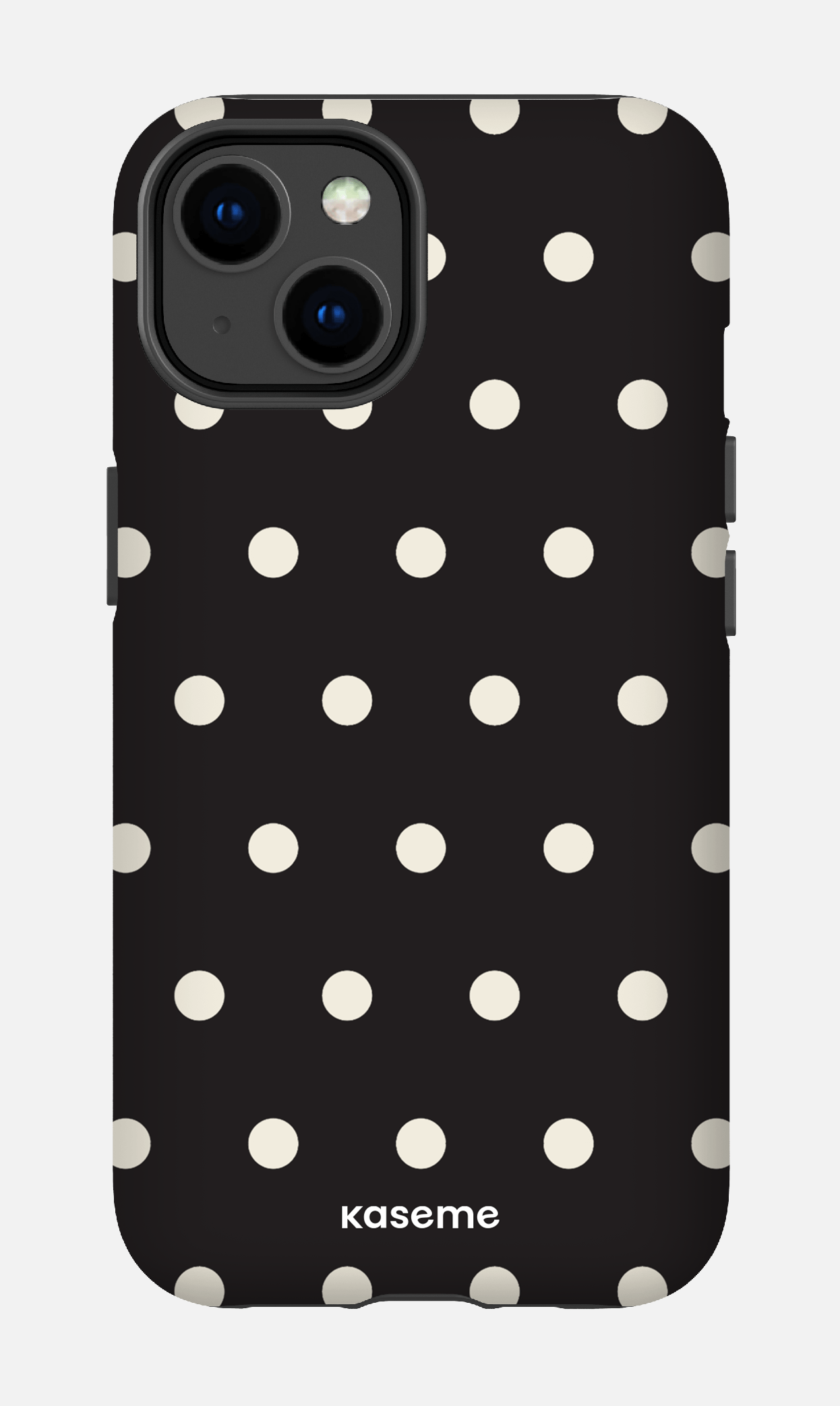 iPhone 14 Tough Matte Polka Black -