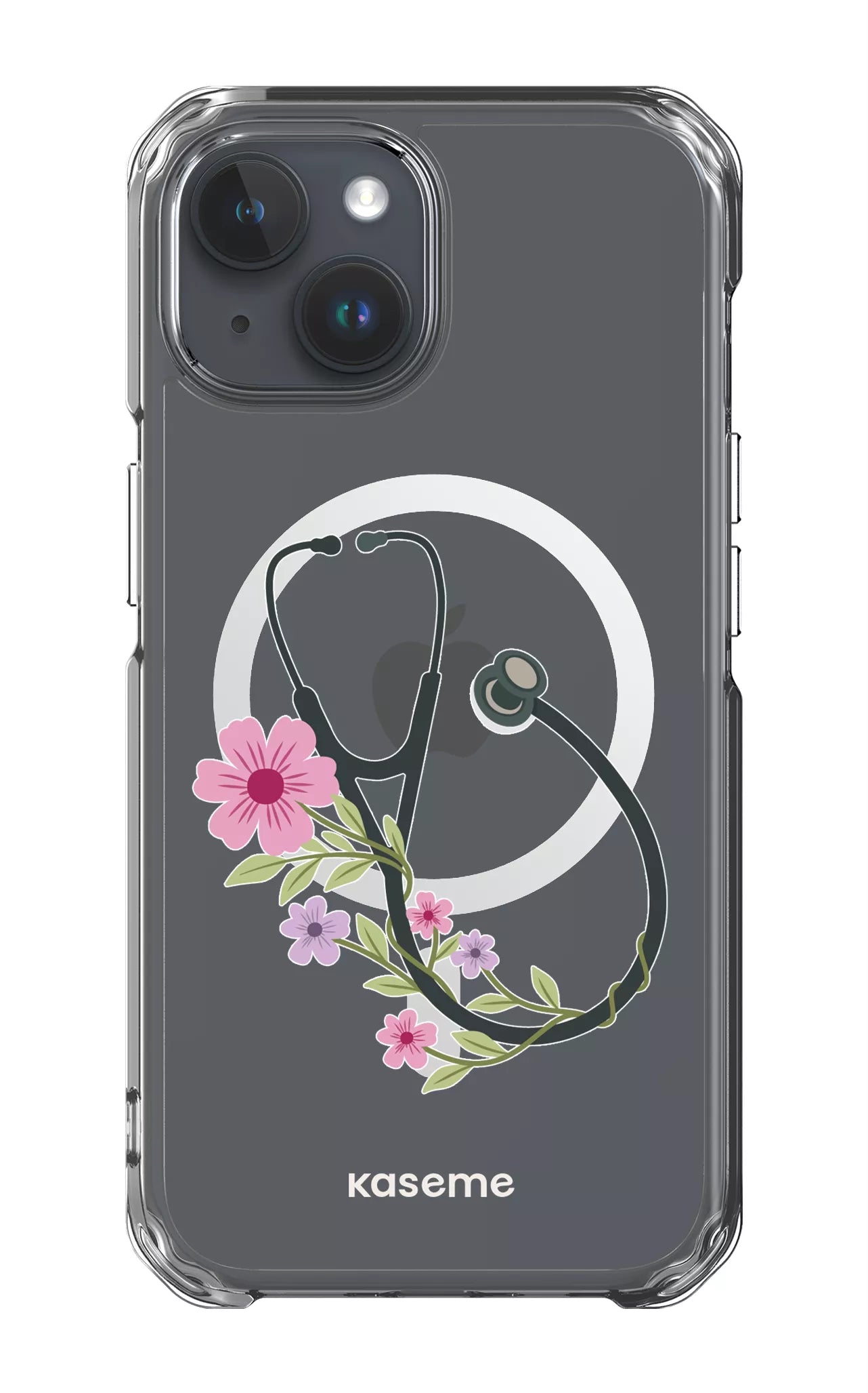 iPhone 15 Clear Case - Magsafe Blossom Beat Clear Case -