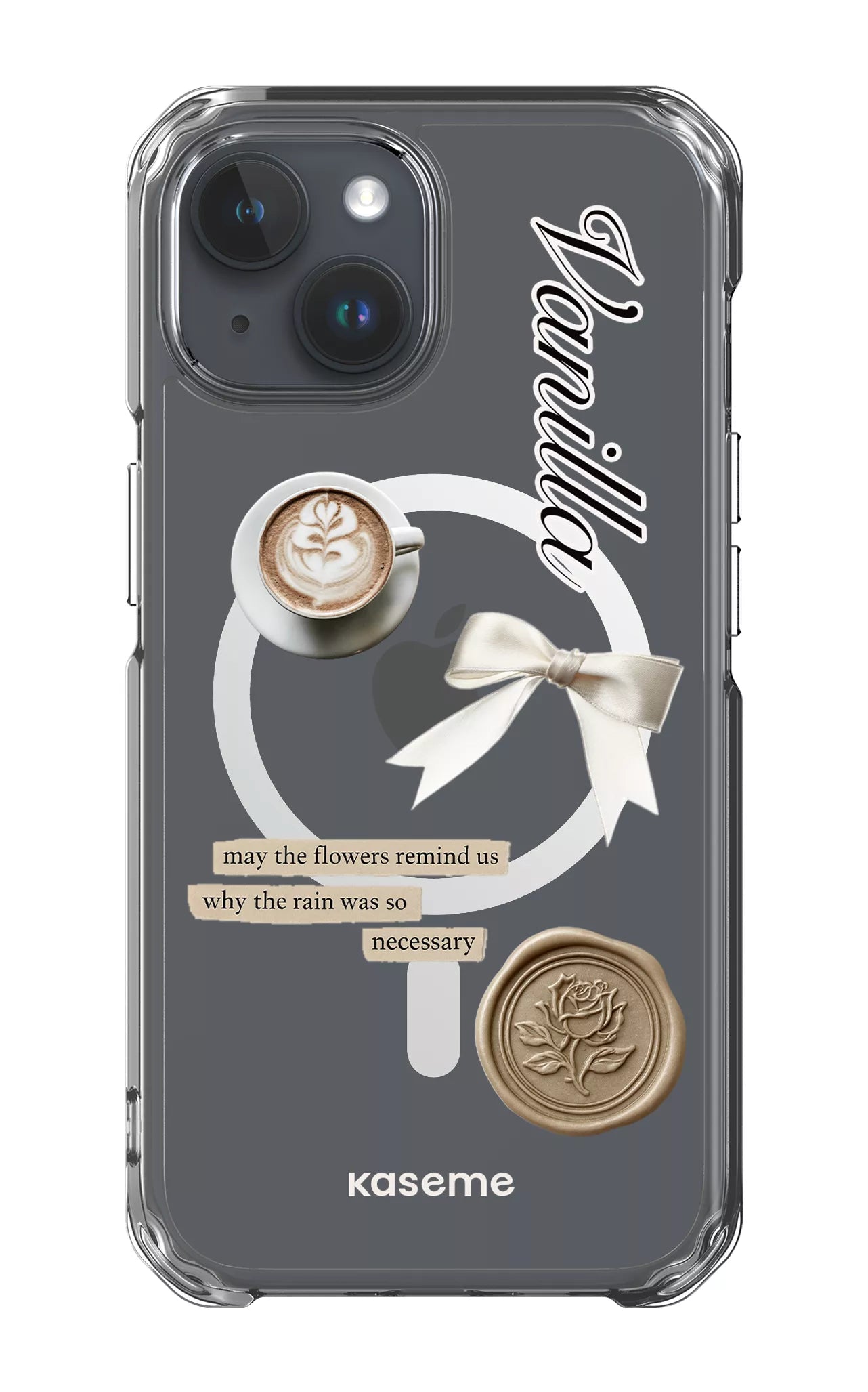 iPhone 15 Clear Case - Magsafe Cashmere Clear Case -