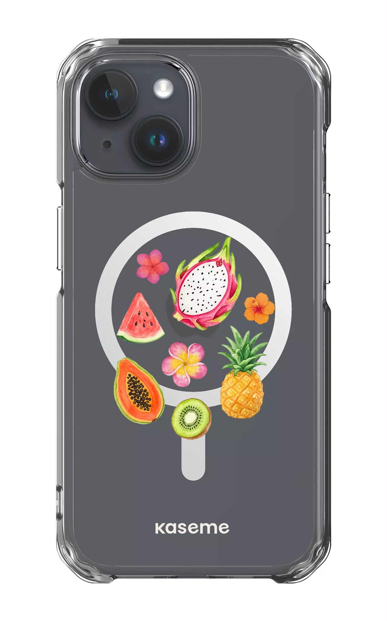 iPhone 15 Clear Case - Magsafe Fresca Tropicale Clear Case -