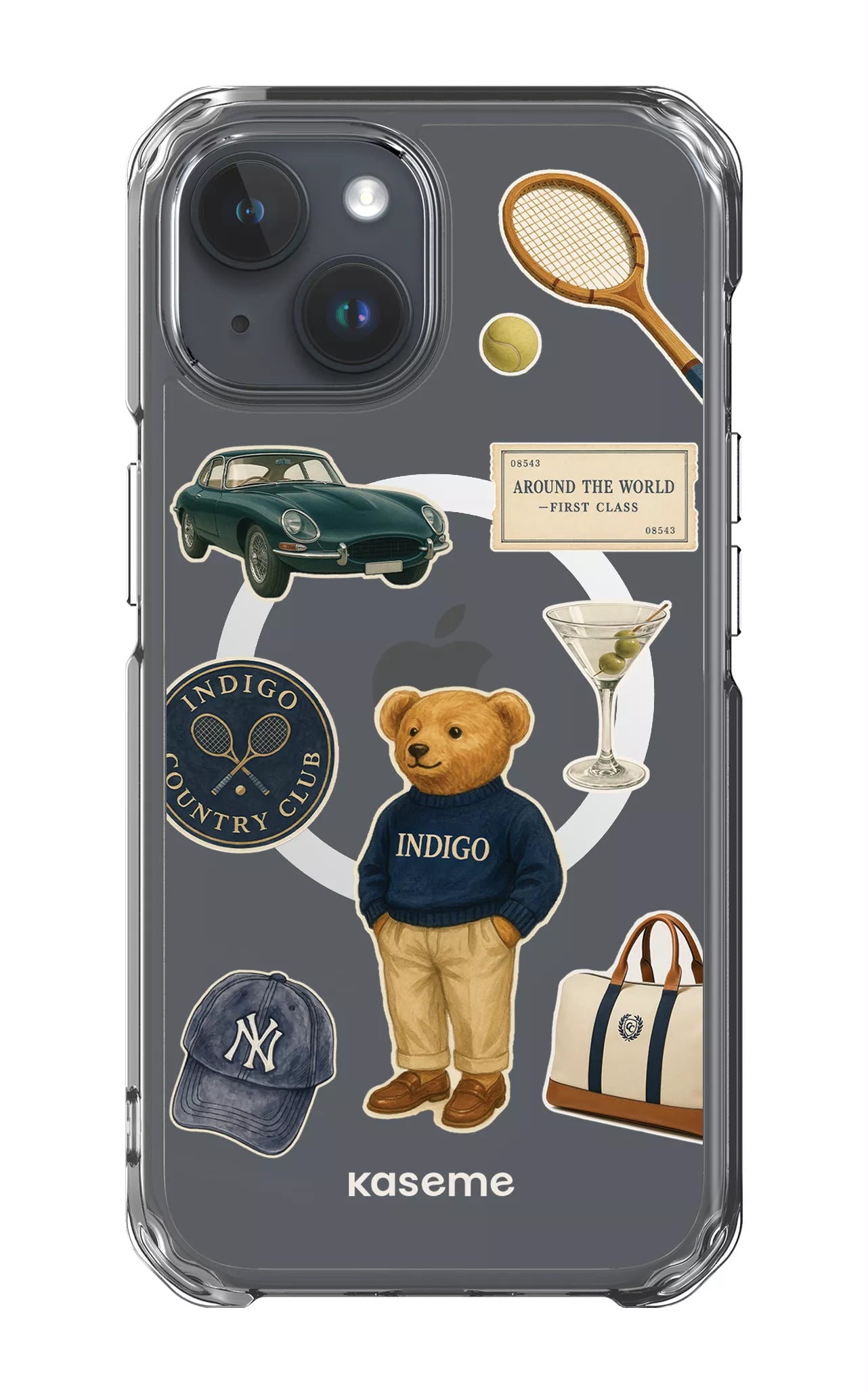 iPhone 15 Clear Case - Magsafe Kingsley Clear Case -
