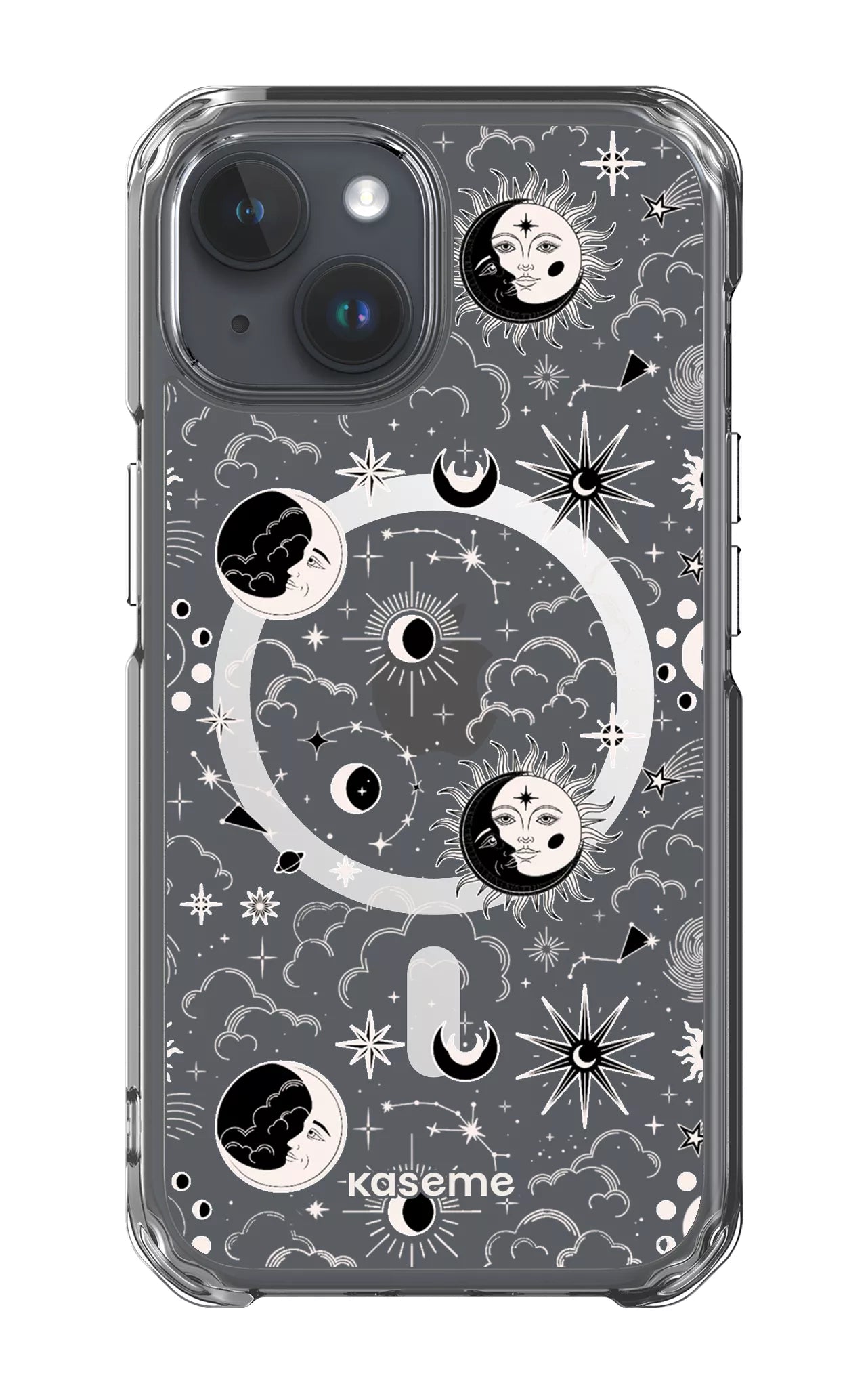 iPhone 15 Clear Case - Magsafe Milky Way White Clear Case -