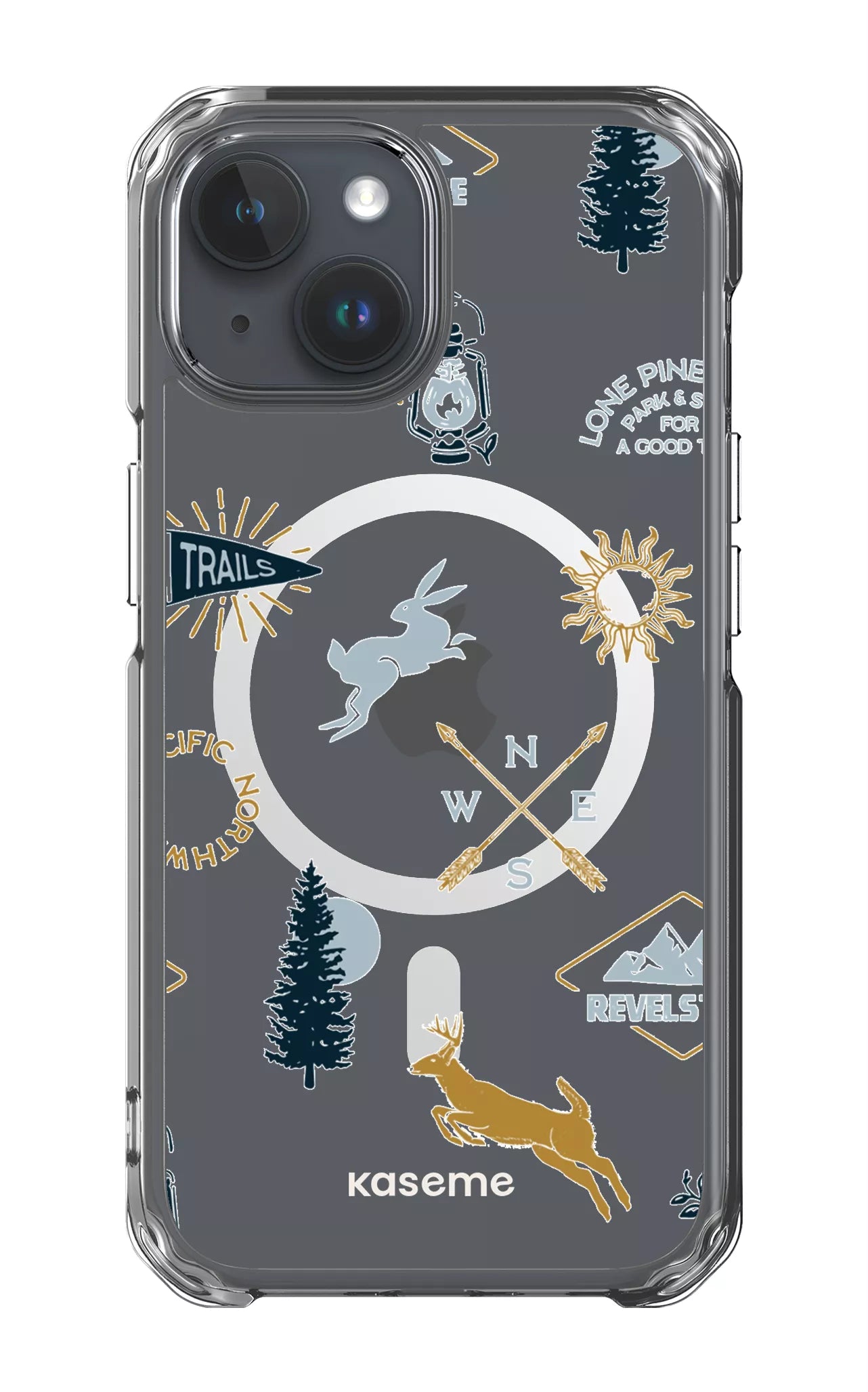 iPhone 15 Clear Case - Magsafe Revelstoke white Clear Case -