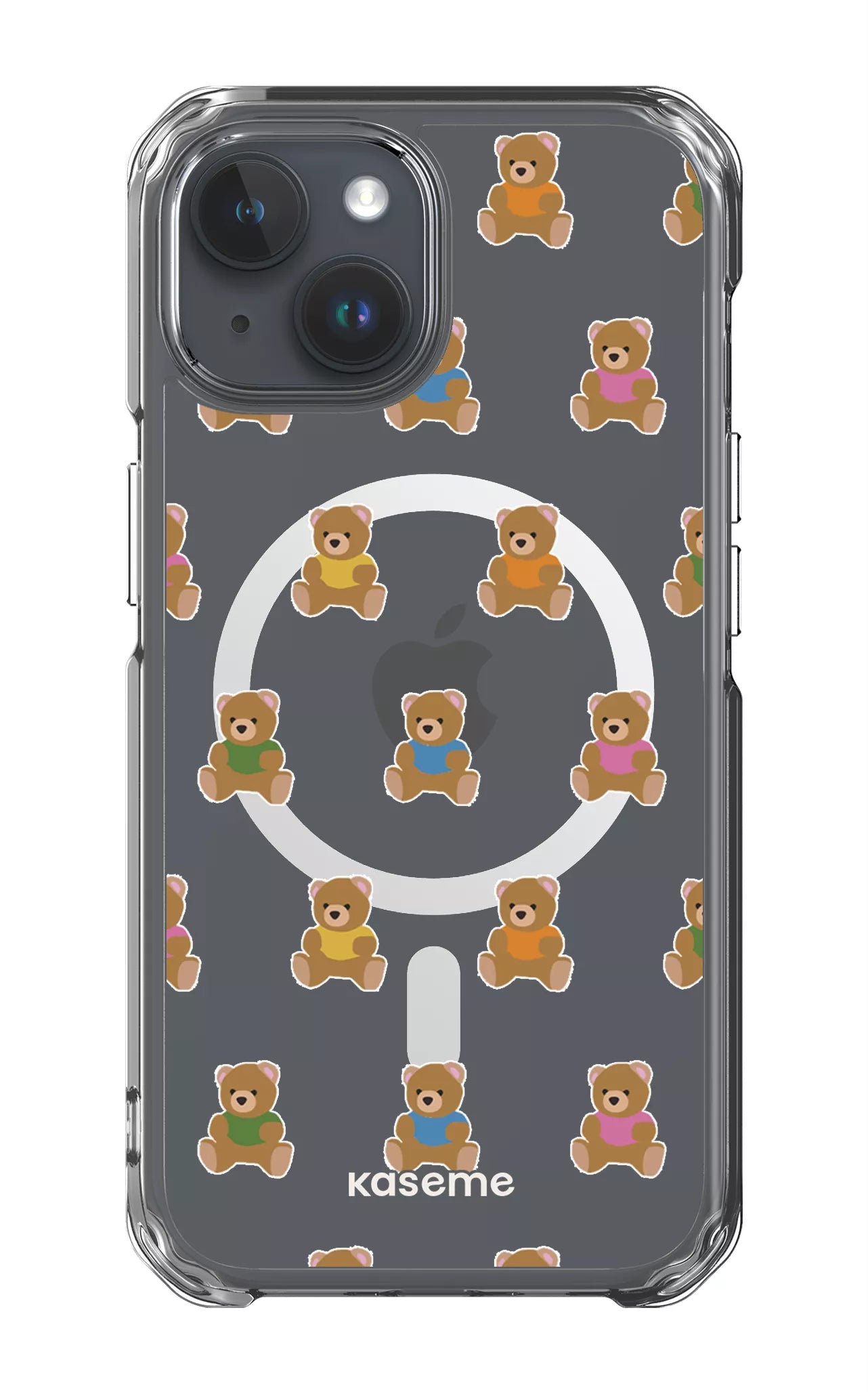 iPhone 15 Clear Case - Magsafe Teddy Clear Case -