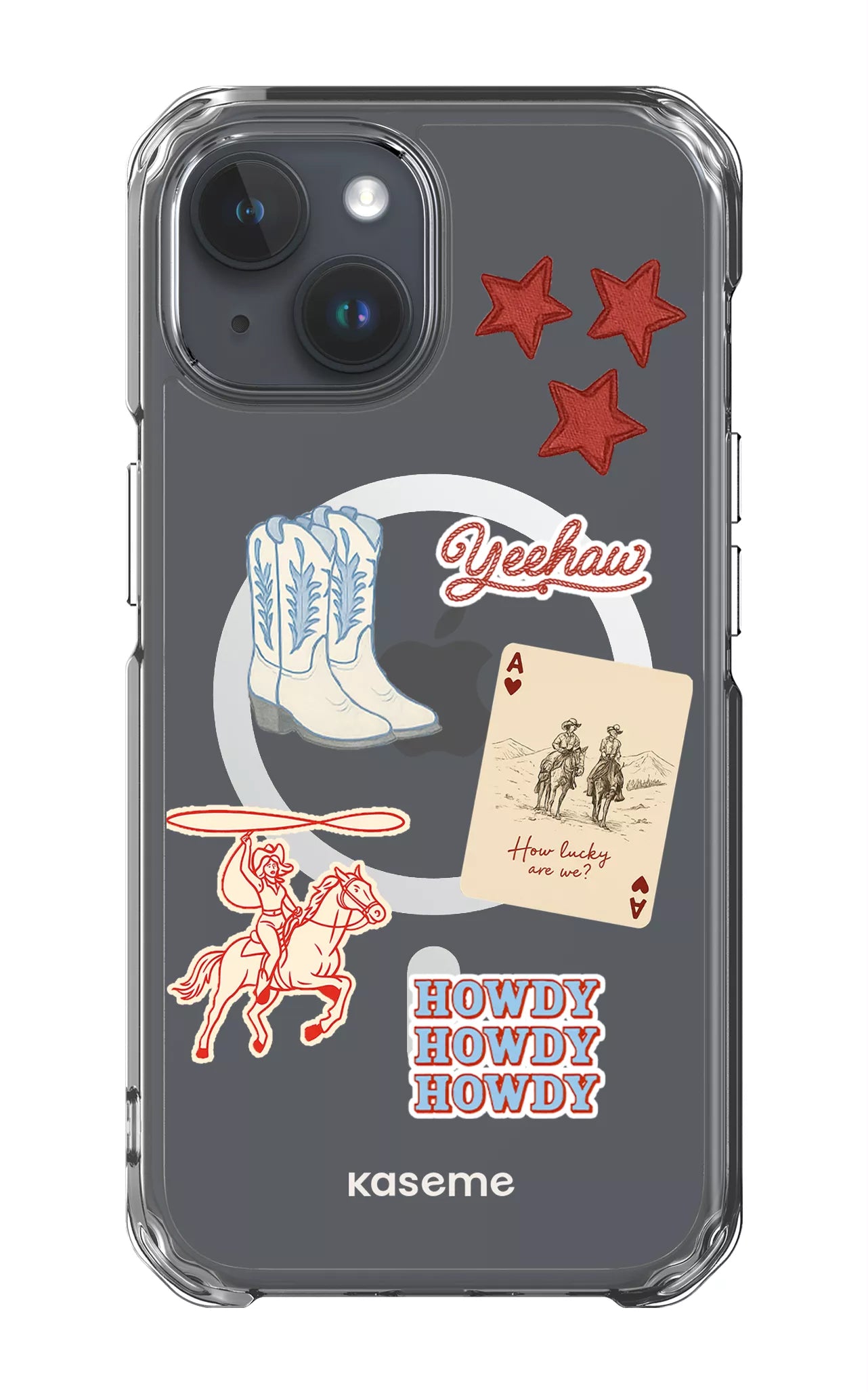 iPhone 15 Clear Case - Magsafe Yeehaw Clear Case -