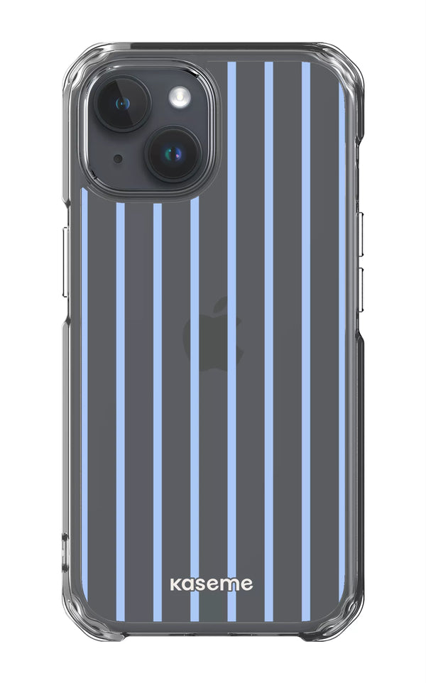 iPhone 15 Clear Case Dolce Striscia Blue Clear Case -