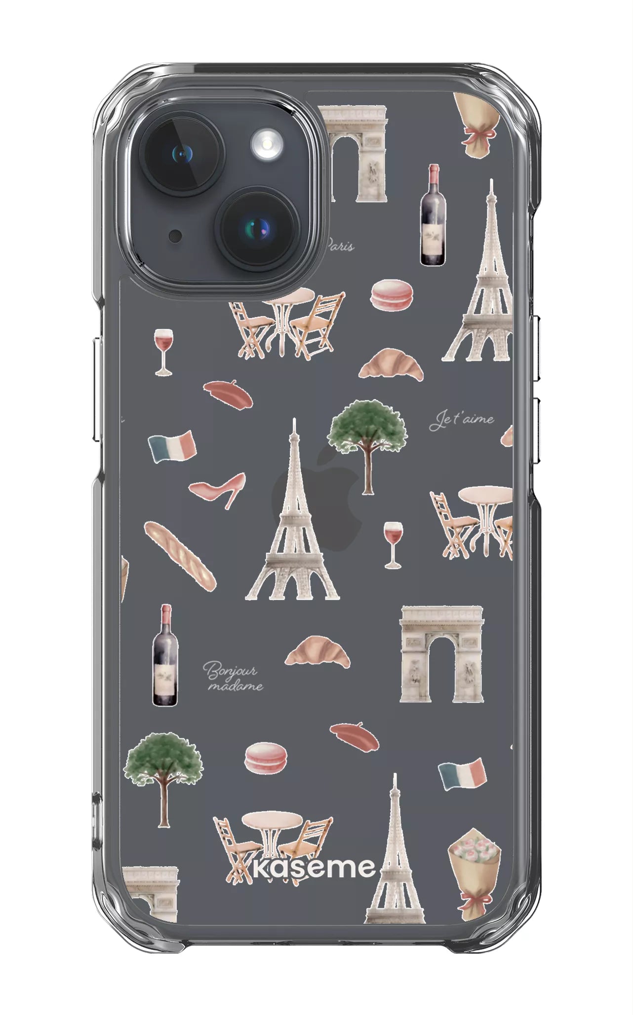 iPhone 15 Clear Case Je t'aime Paris Clear Case -