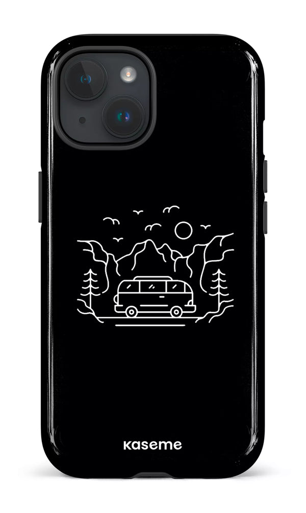 iPhone 15 MagSafe - Impact Case Camp life black -