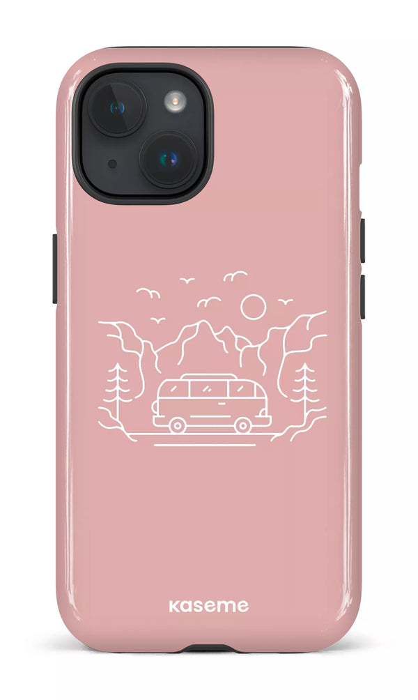 iPhone 15 MagSafe - Impact Case Camp life pink -