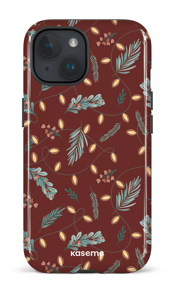 iPhone 15 MagSafe - Impact Case Cozy winter night red -