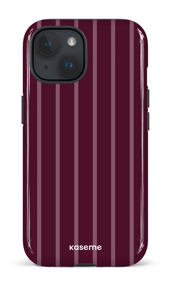 iPhone 15 MagSafe - Impact Case Dolce Striscia Merlot -