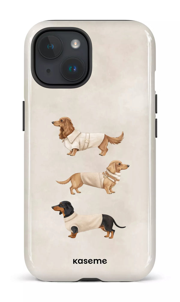 iPhone 15 MagSafe - Impact Case Doxies Club Beige -