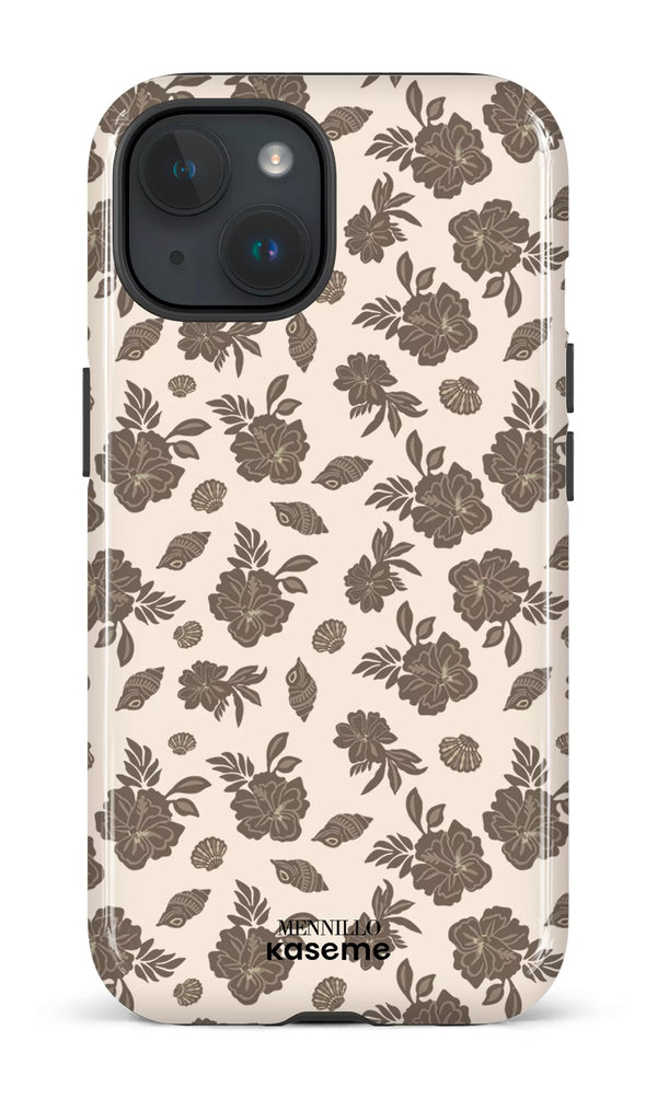 iPhone 15 MagSafe - Impact Case Floral Brown by Mennillo -