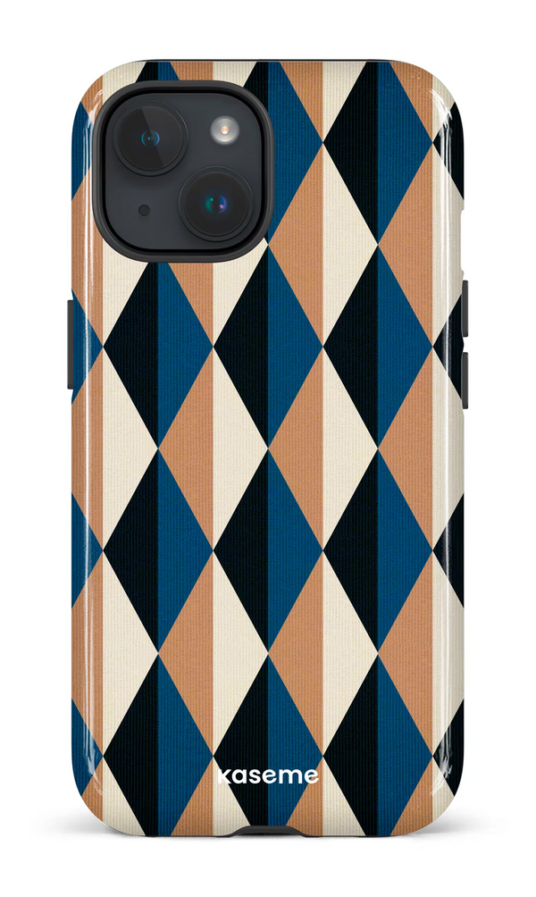 iPhone 15 MagSafe - Impact Case Harlequin Blue -