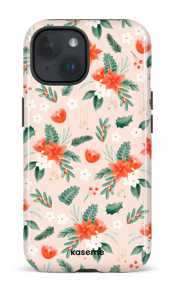 iPhone 15 MagSafe - Impact Case Poinsettia Beige -