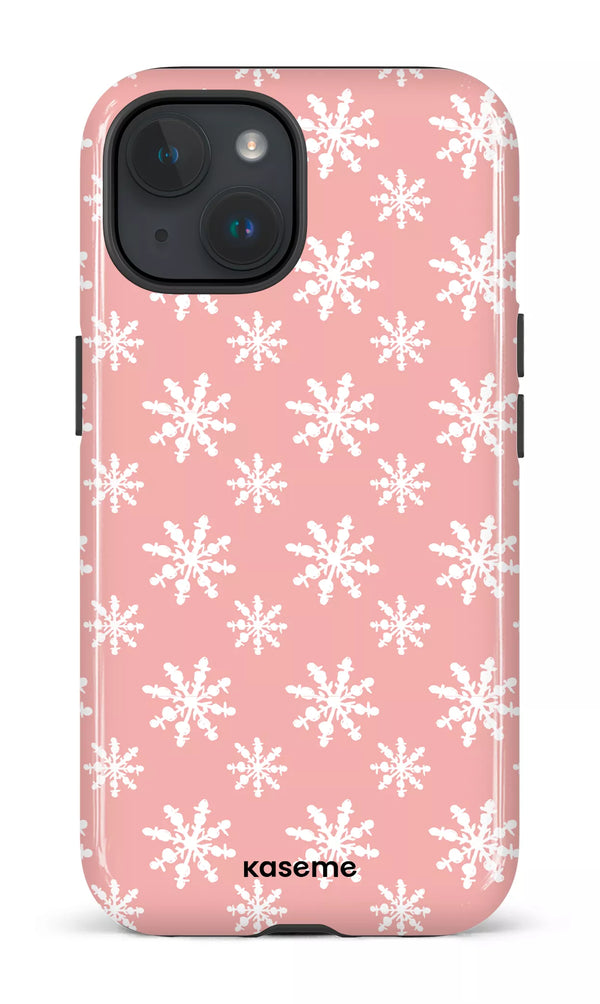 iPhone 15 MagSafe - Impact Case Snowy Serenity pink -