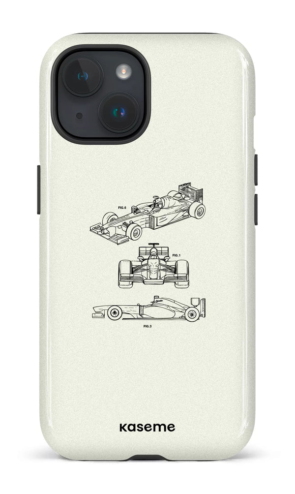iPhone 15 MagSafe - Impact Case Sport Car White -