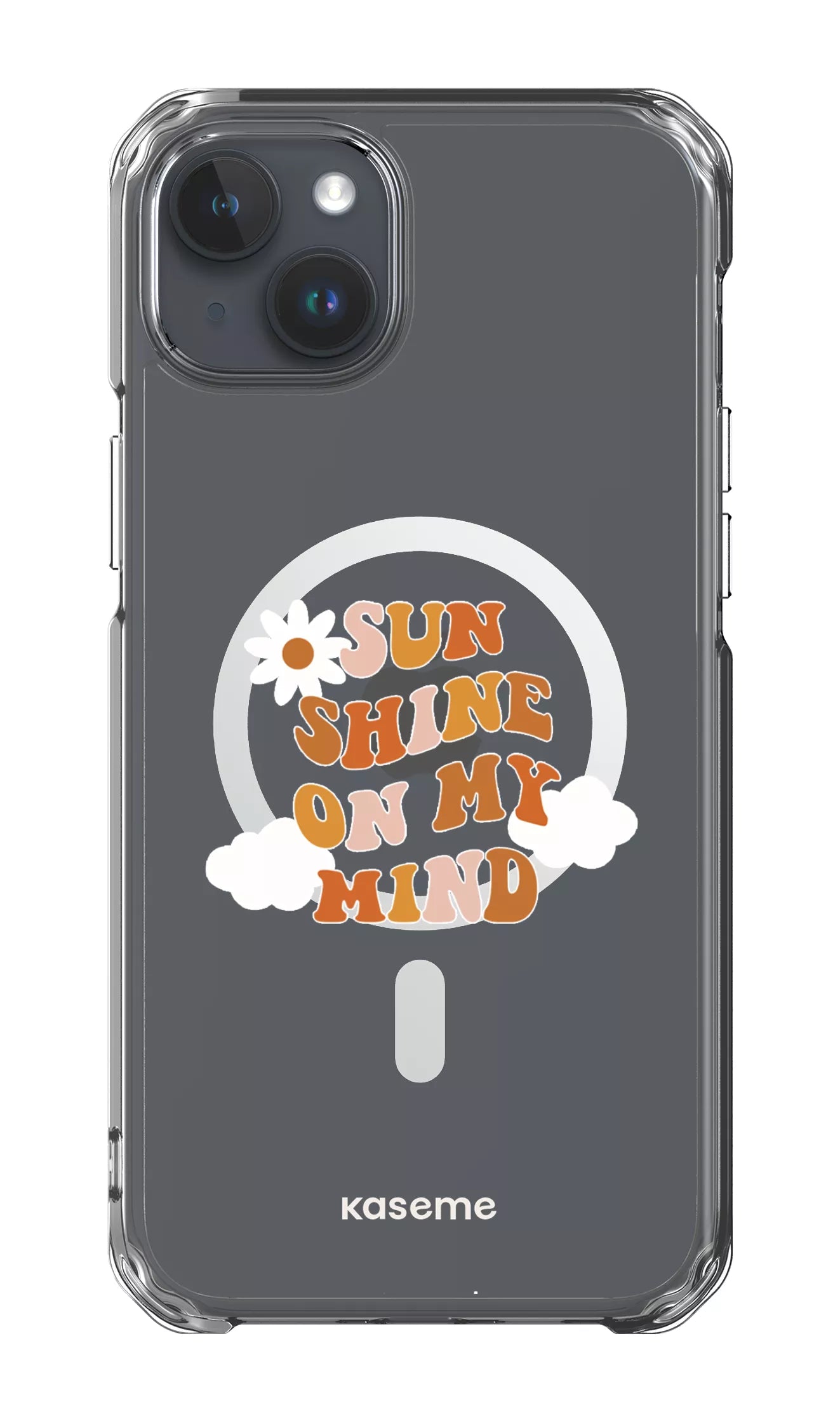 iPhone 15 Plus Clear Case - Magsafe Cheerful Clear Case -