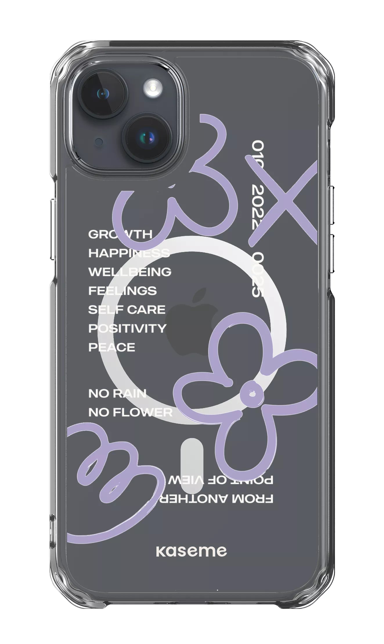 iPhone 15 Plus Clear Case - Magsafe Feelings purple Clear Case -