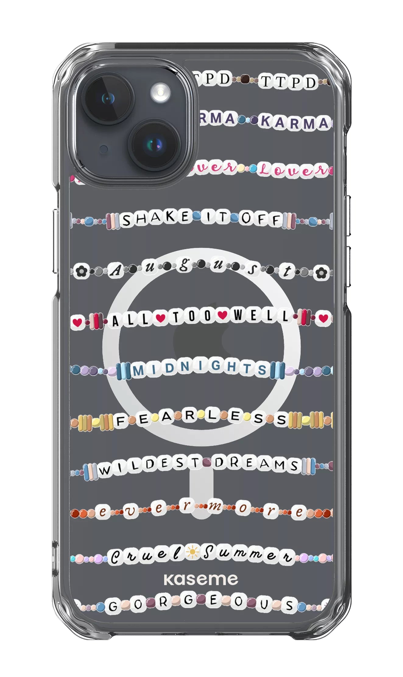 iPhone 15 Plus Clear Case - Magsafe Love Story Clear Case -