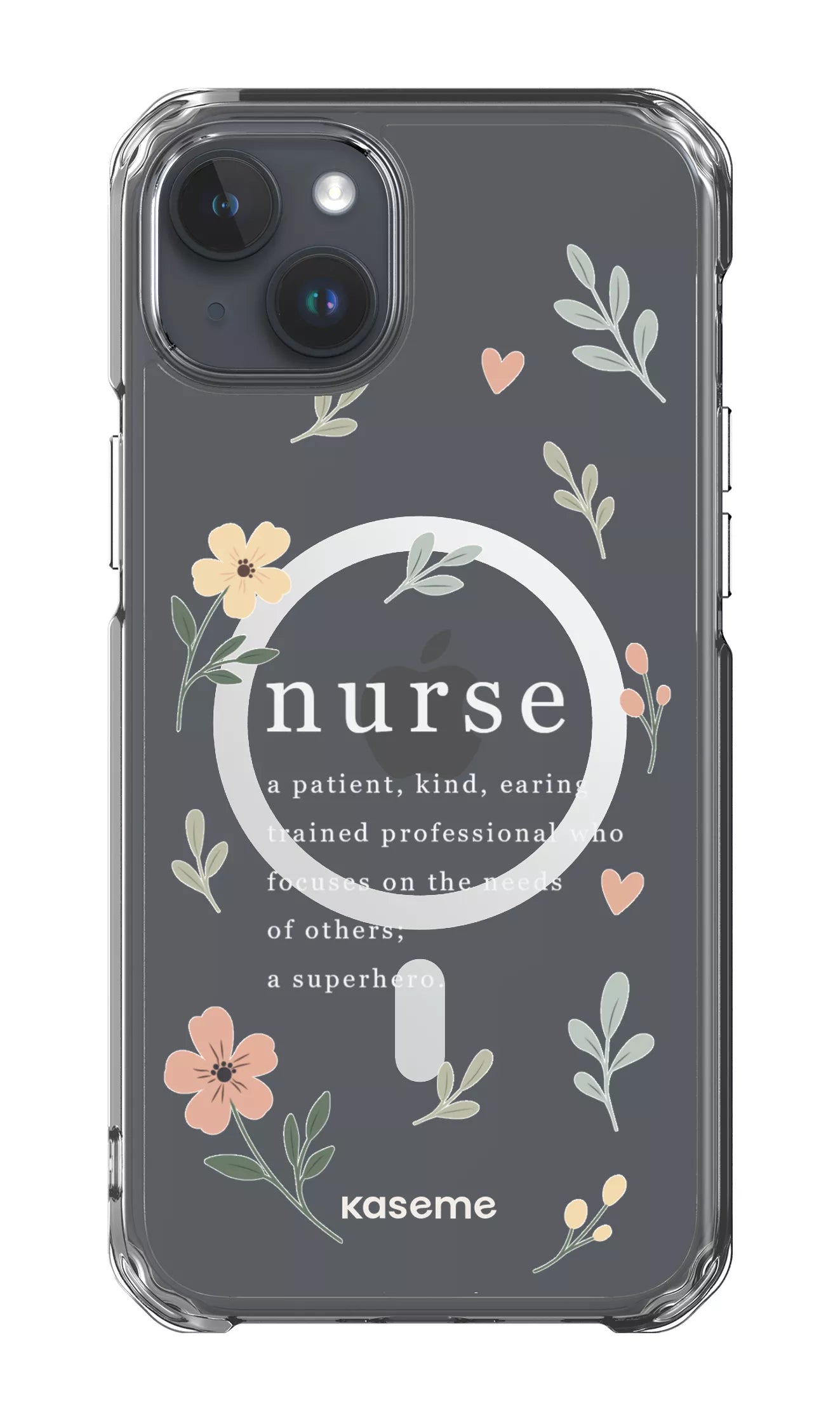 iPhone 15 Plus Clear Case - Magsafe With Heart Clear Case -