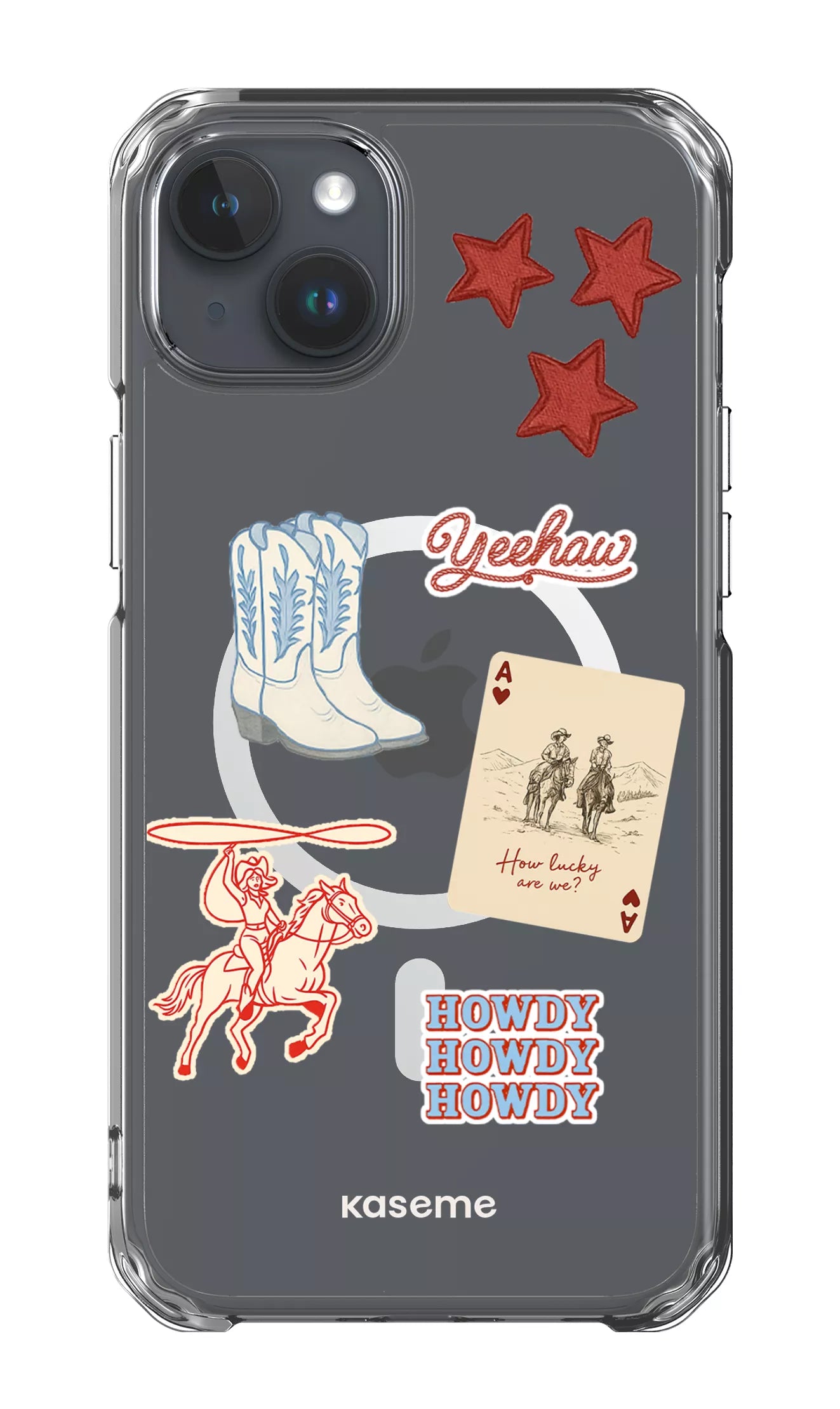 iPhone 15 Plus Clear Case - Magsafe Yeehaw Clear Case -