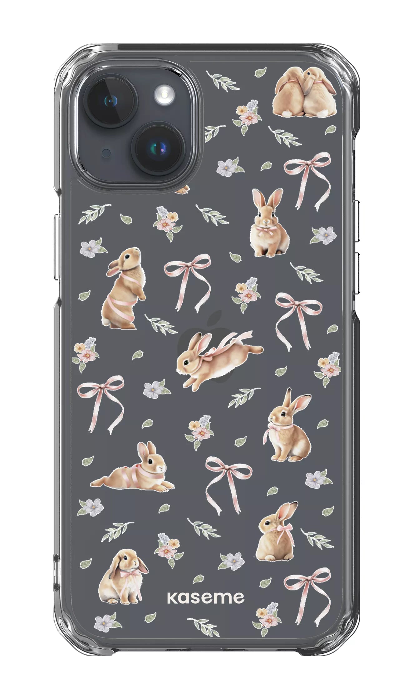 iPhone 15 Plus Clear Case Bunny Bloom Clear Case -