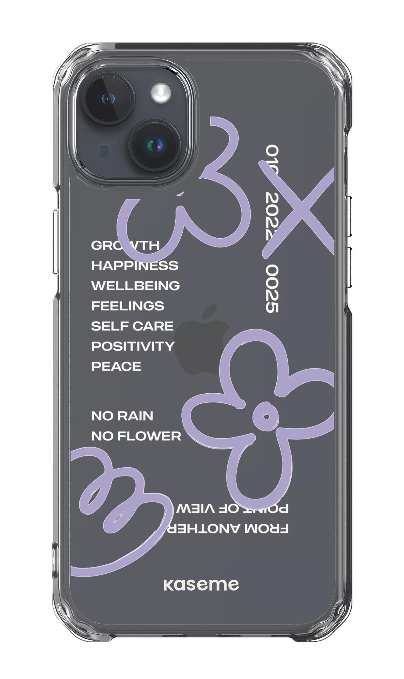 iPhone 15 Plus Clear Case Feelings purple Clear Case -