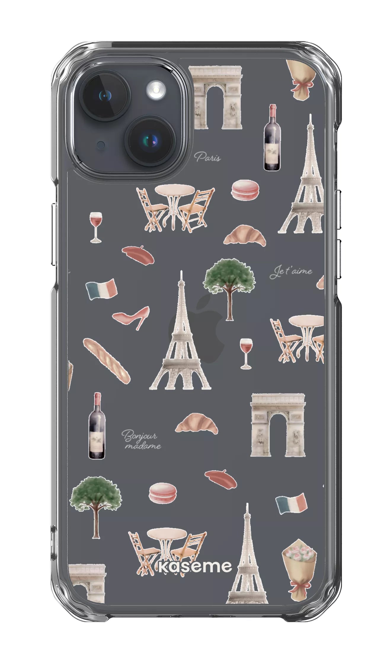 iPhone 15 Plus Clear Case Je t'aime Paris Clear Case -