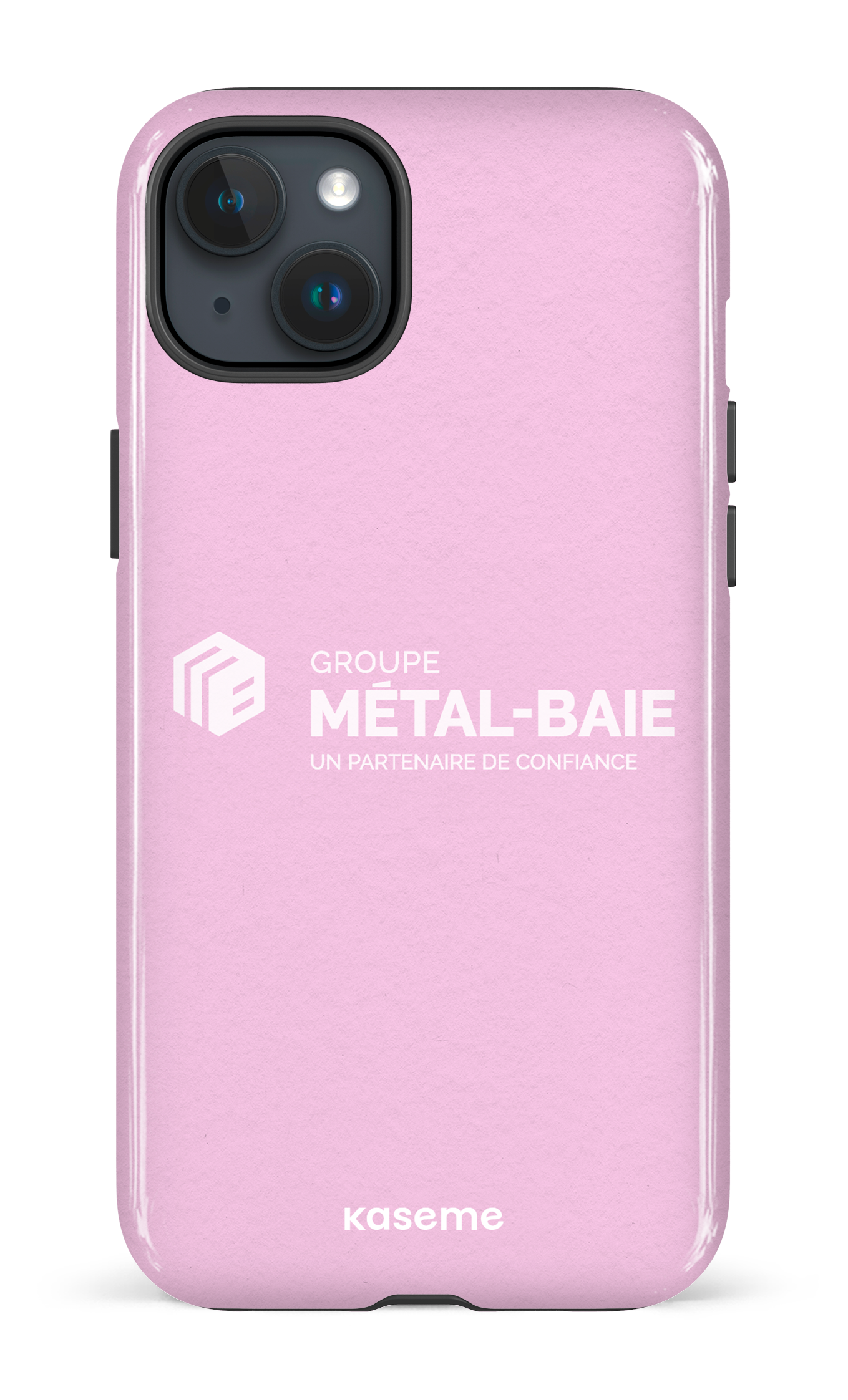 iPhone 15 Plus Tough Métal-Baie Rose -