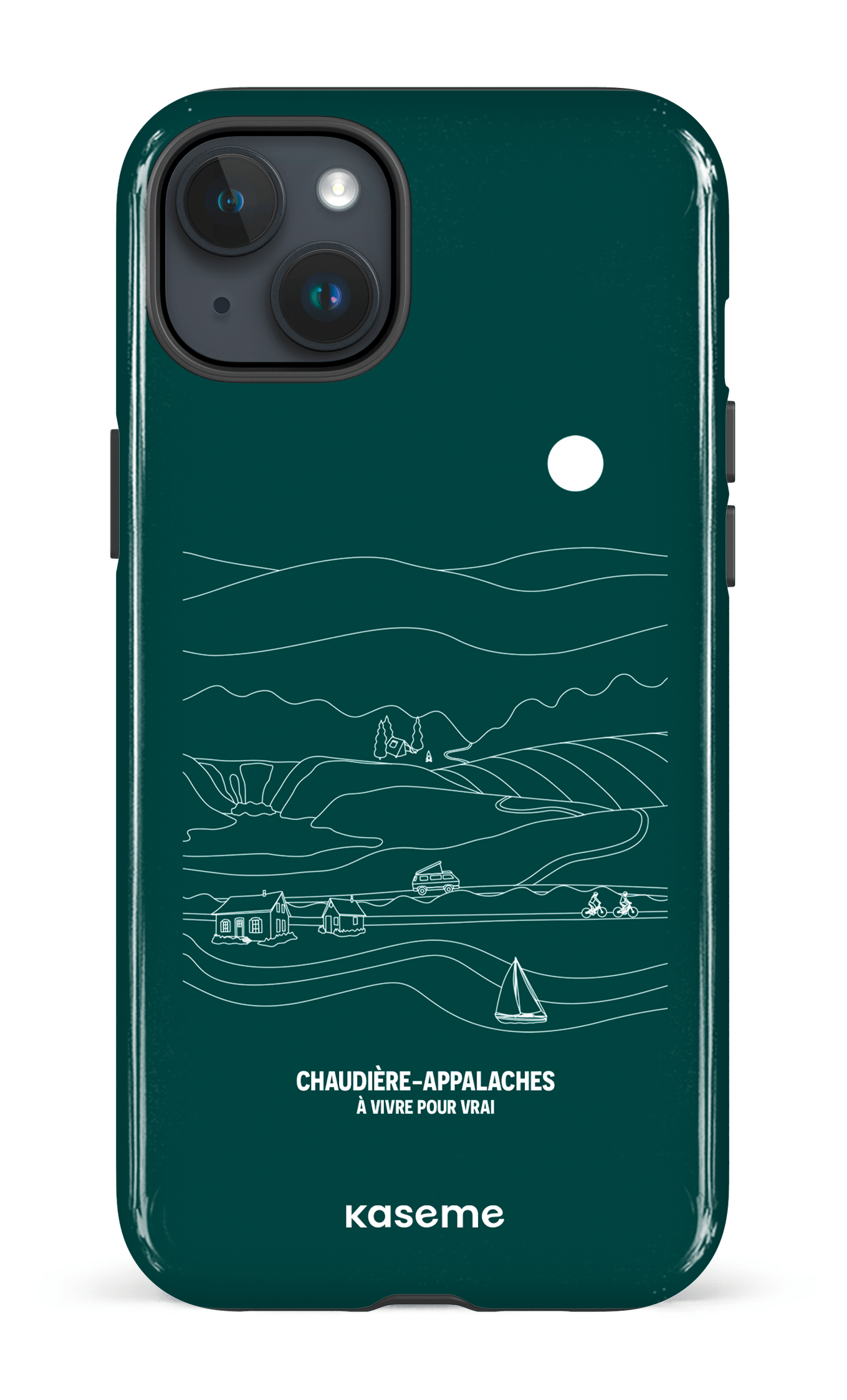 iPhone 15 Plus Tough Paysage Line Art par TCA -