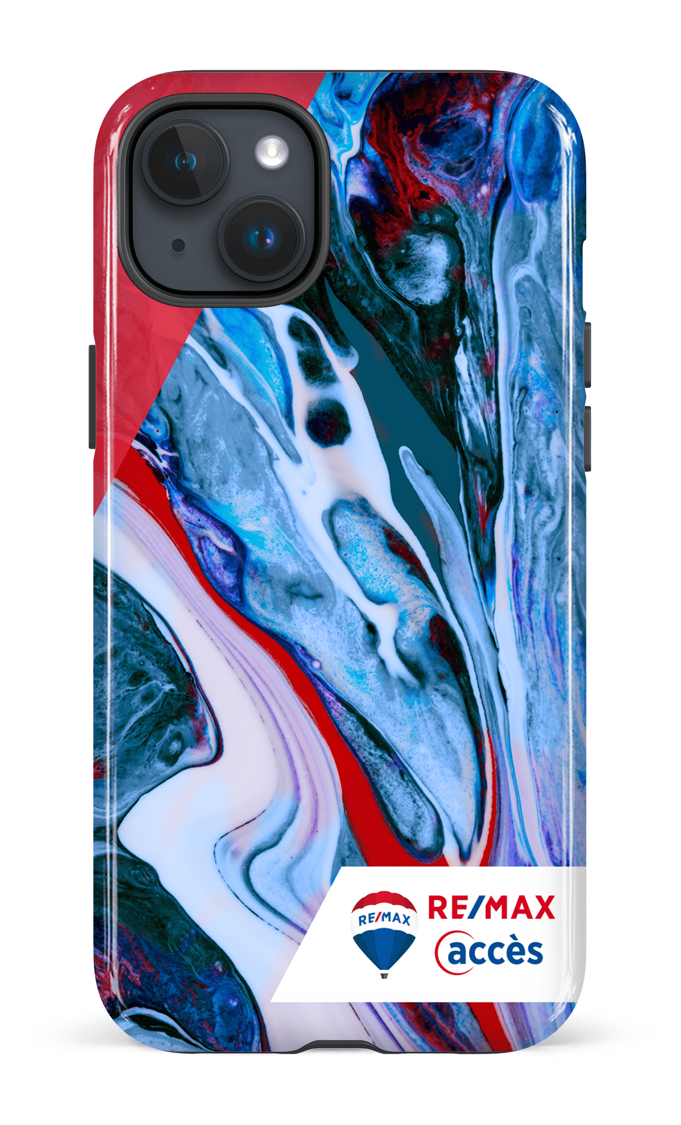 iPhone 15 Plus Tough Peinture marbrée claire -